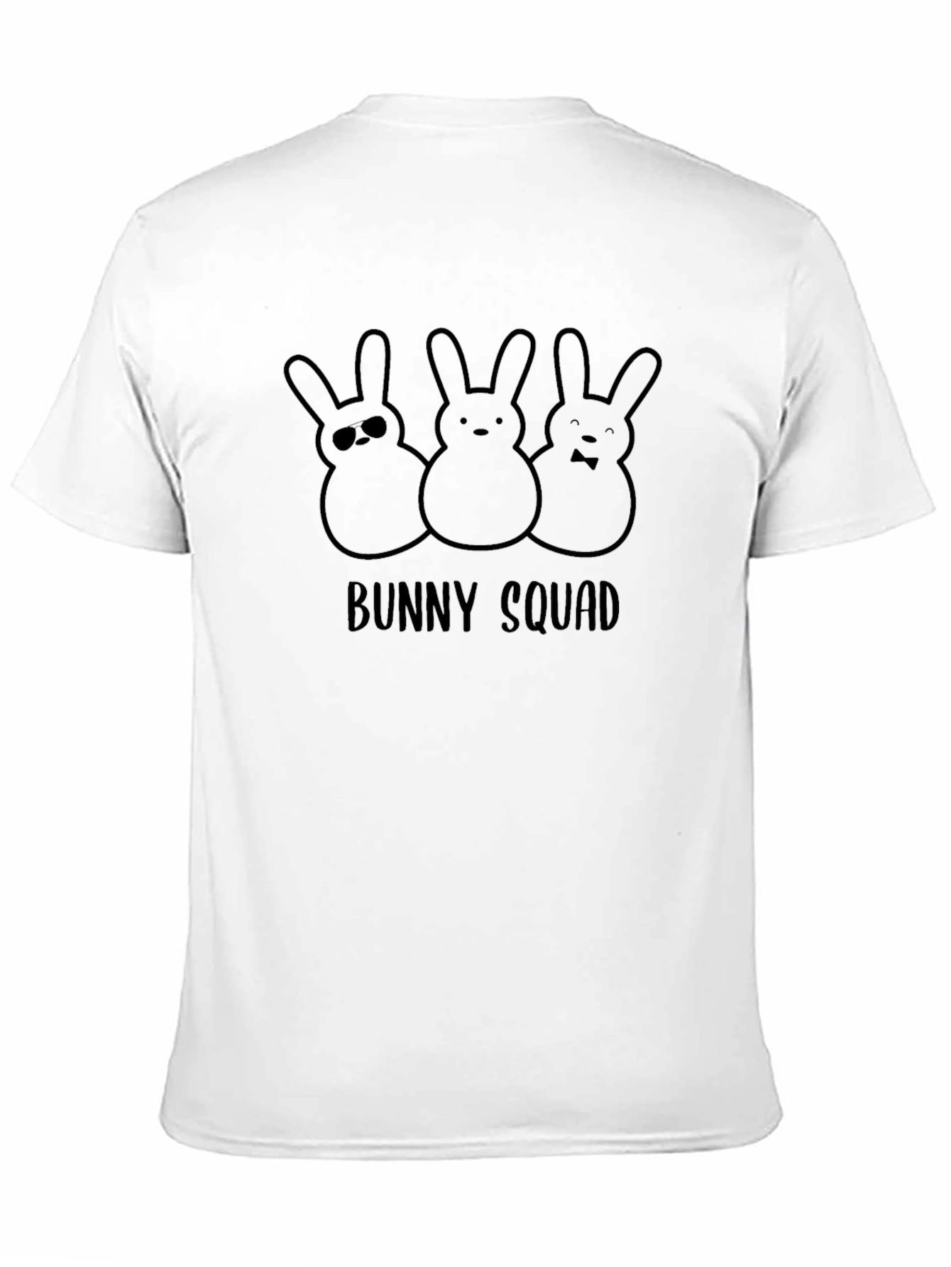 Bunny Squad Graphic Tee - Black Cotton T-Shirt