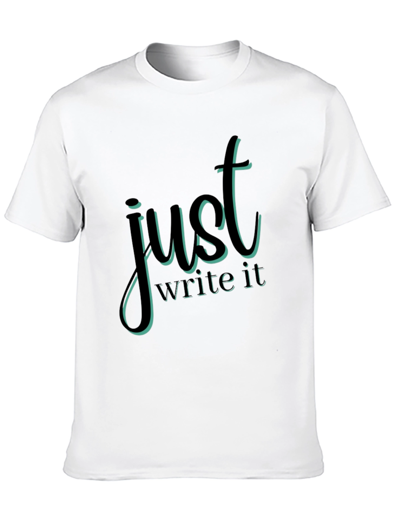 Just Write It Graphic Tee - Black Casual T-Shirt