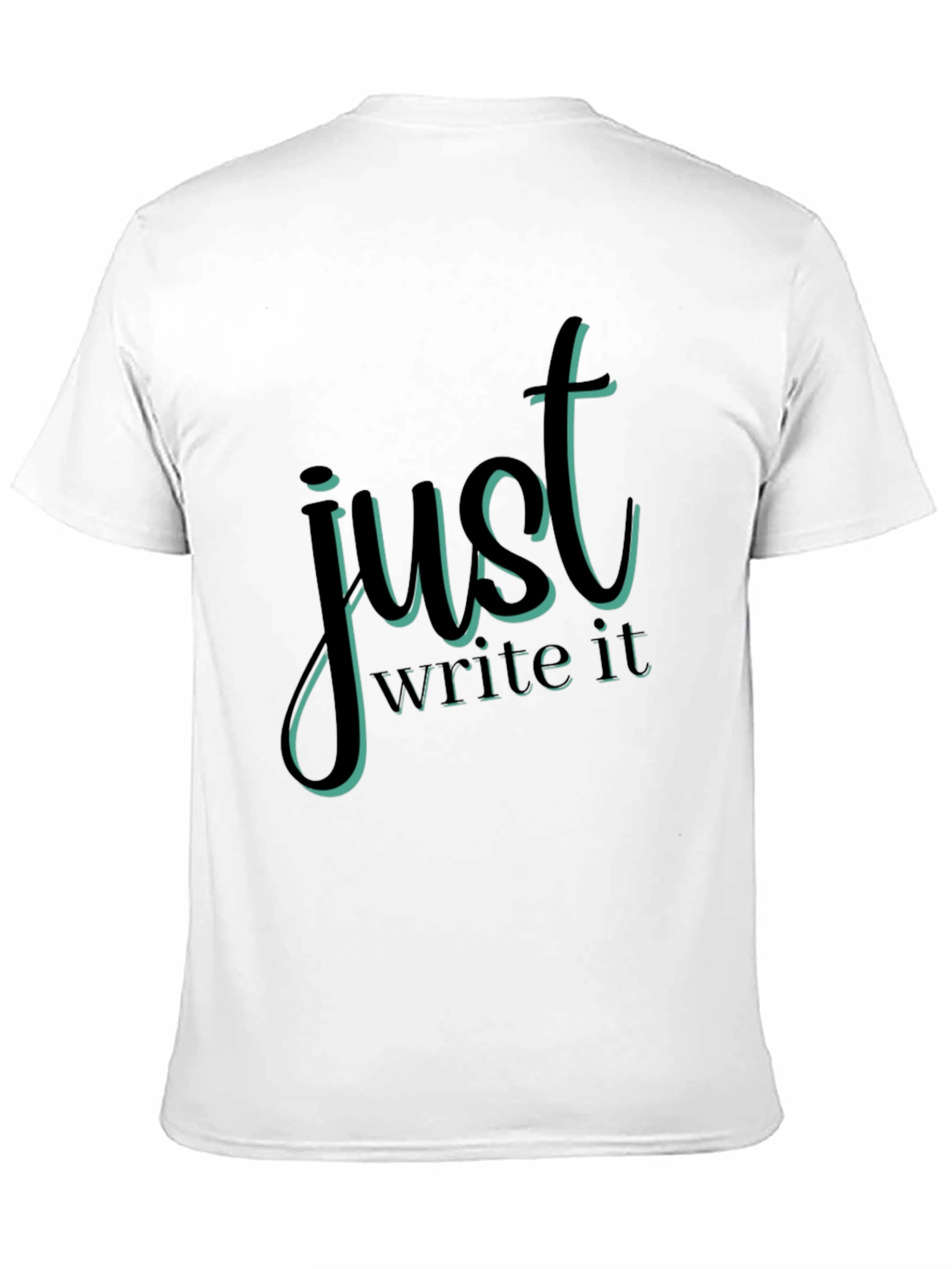 Just Write It Graphic Tee - Black Casual T-Shirt
