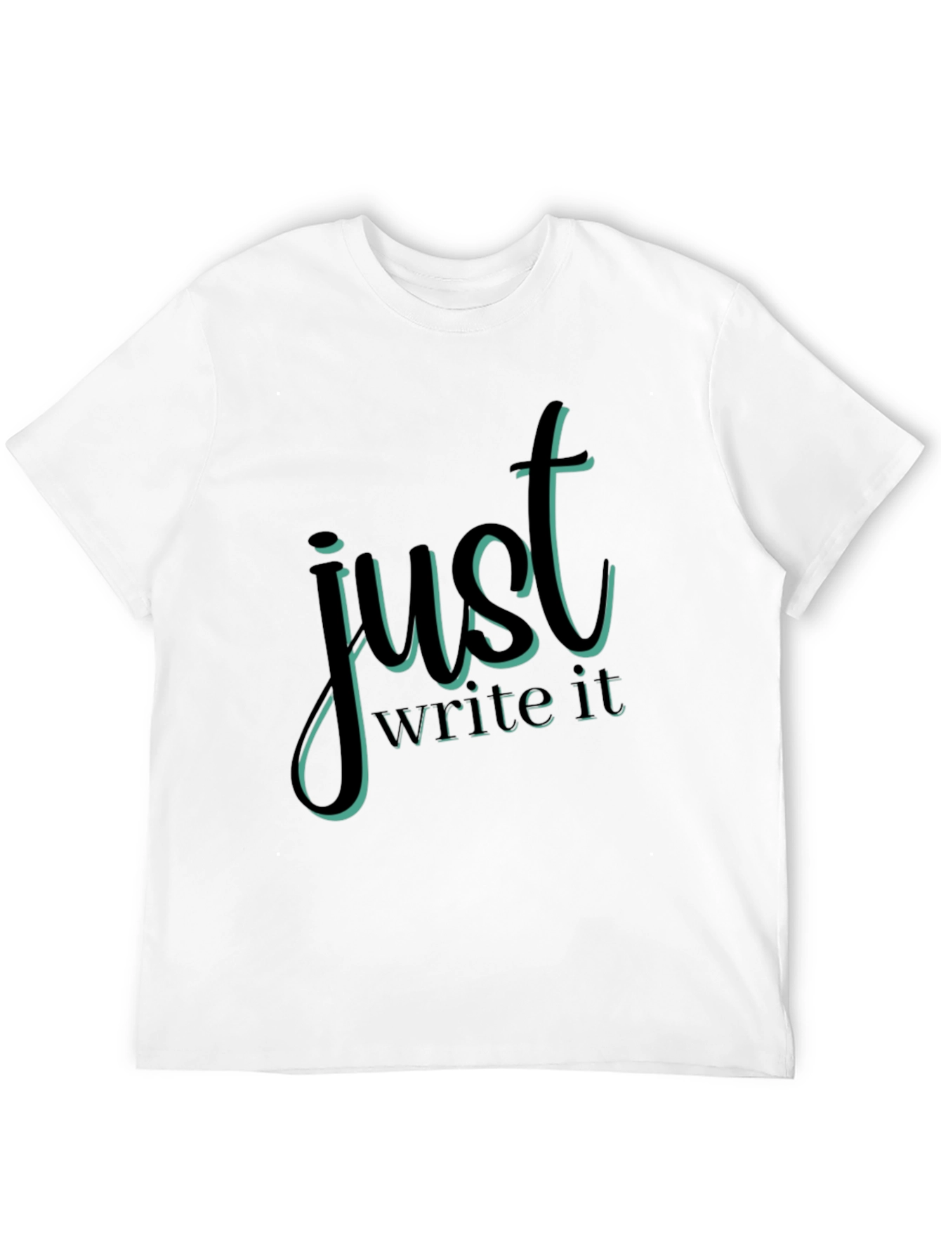 Just Write It Graphic Tee - Black Casual T-Shirt