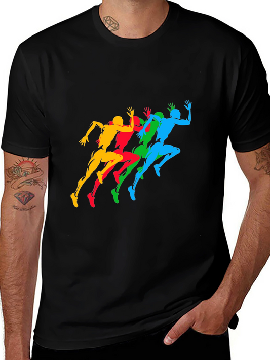 Runner Graphic Black T-Shirt