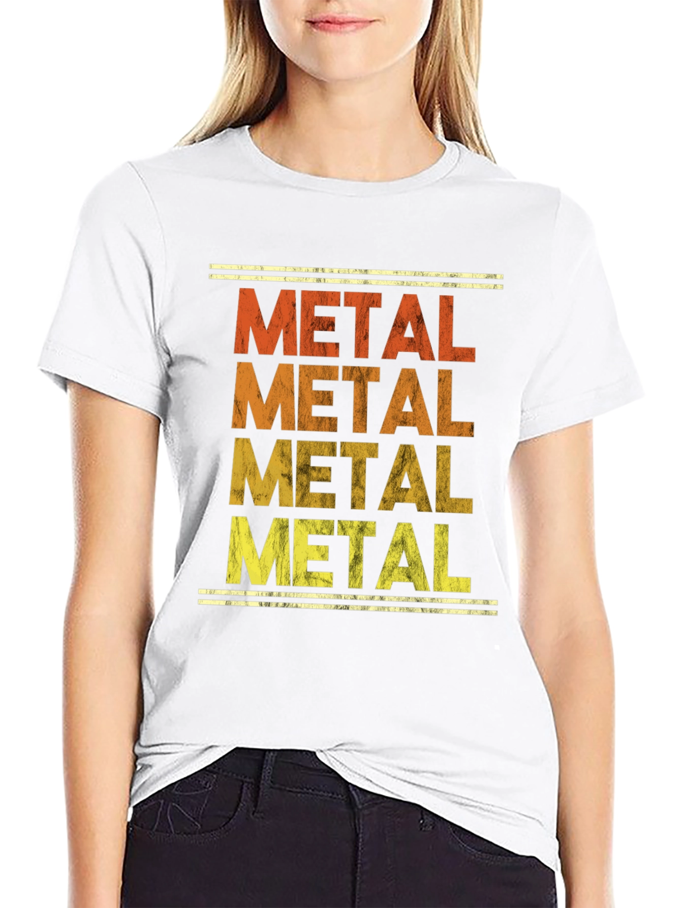 Retro Metal Music T-Shirt - Distressed Print