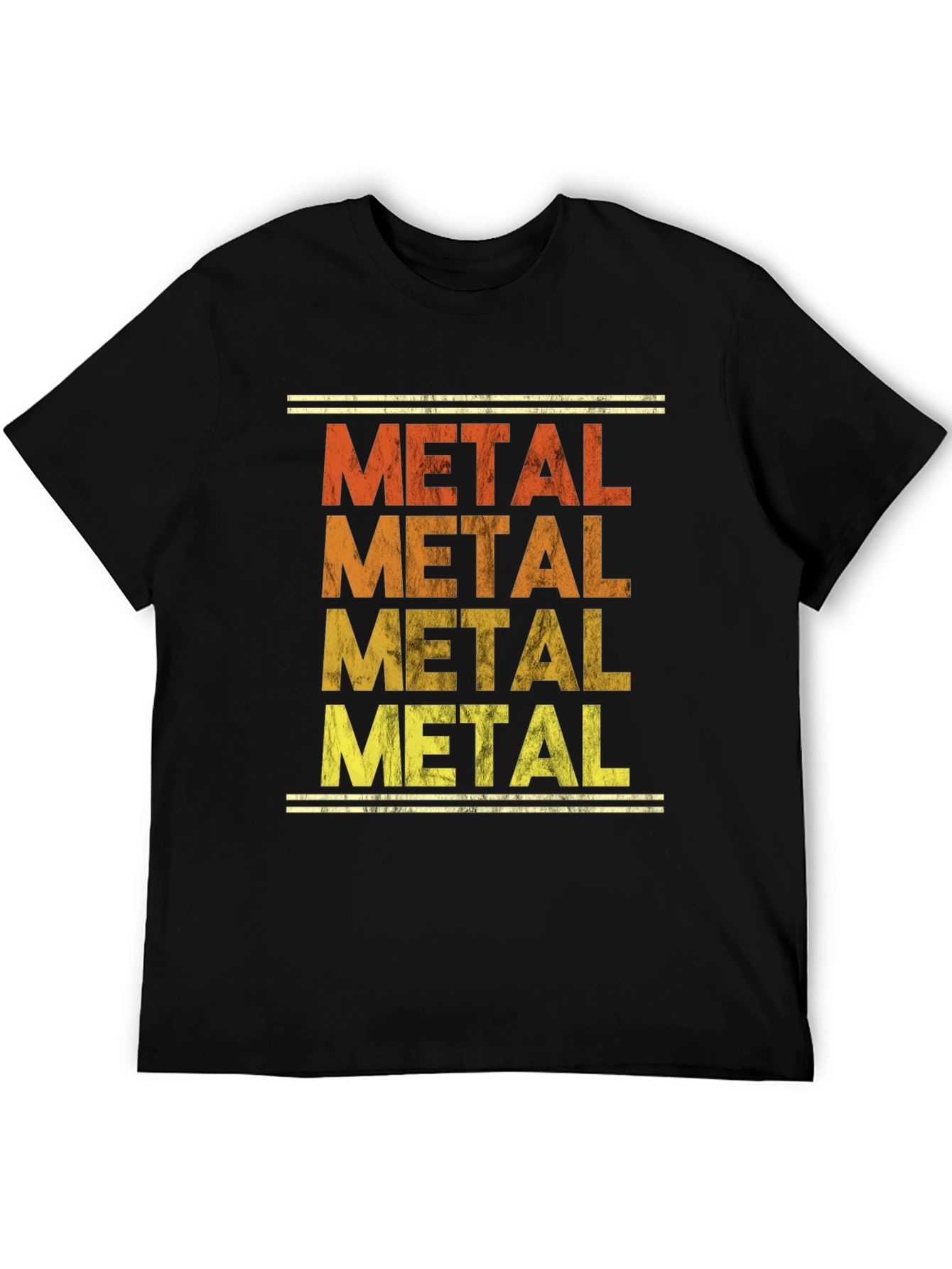 Retro Metal Music T-Shirt - Distressed Print