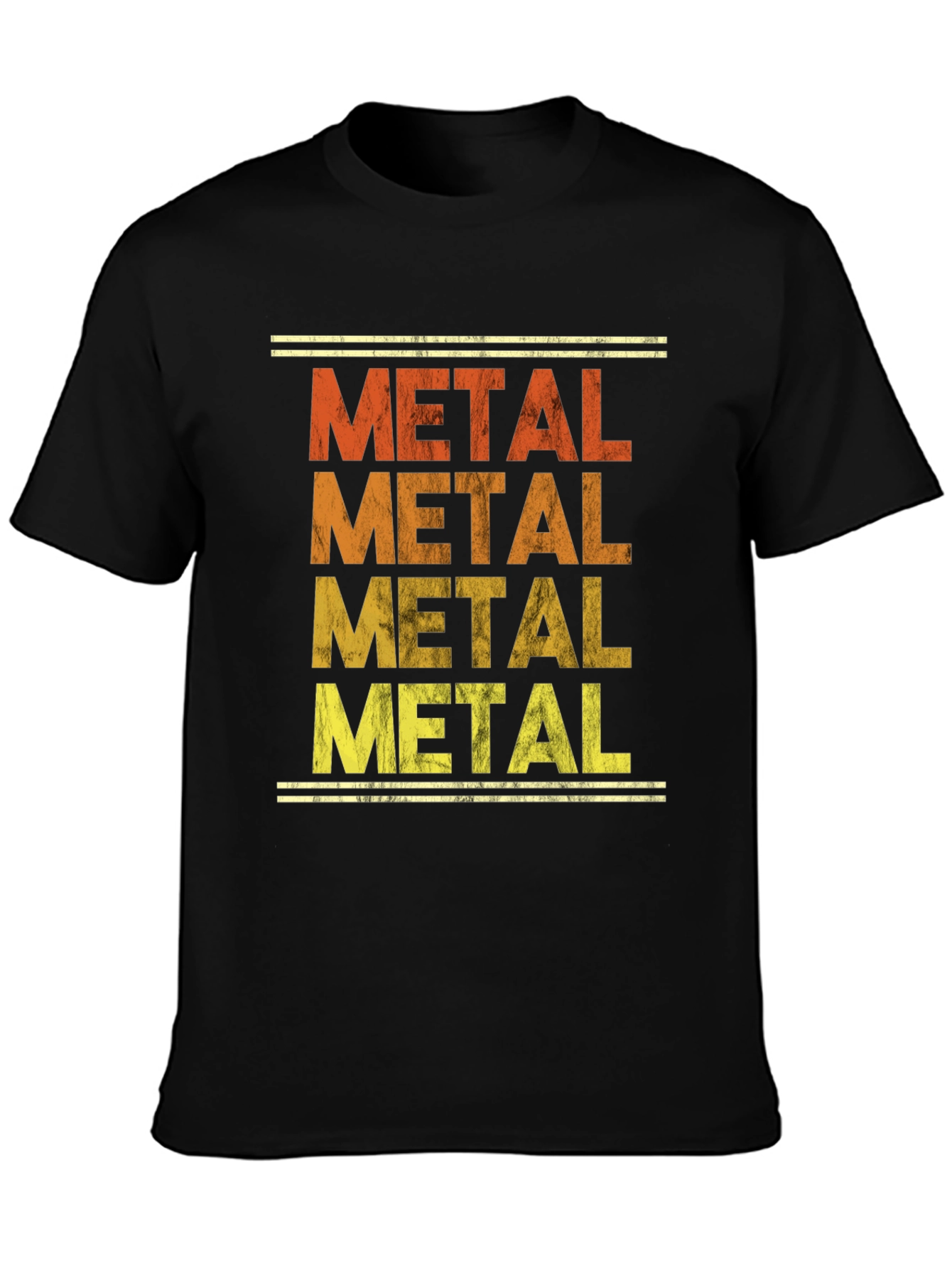 Retro Metal Music T-Shirt - Distressed Print