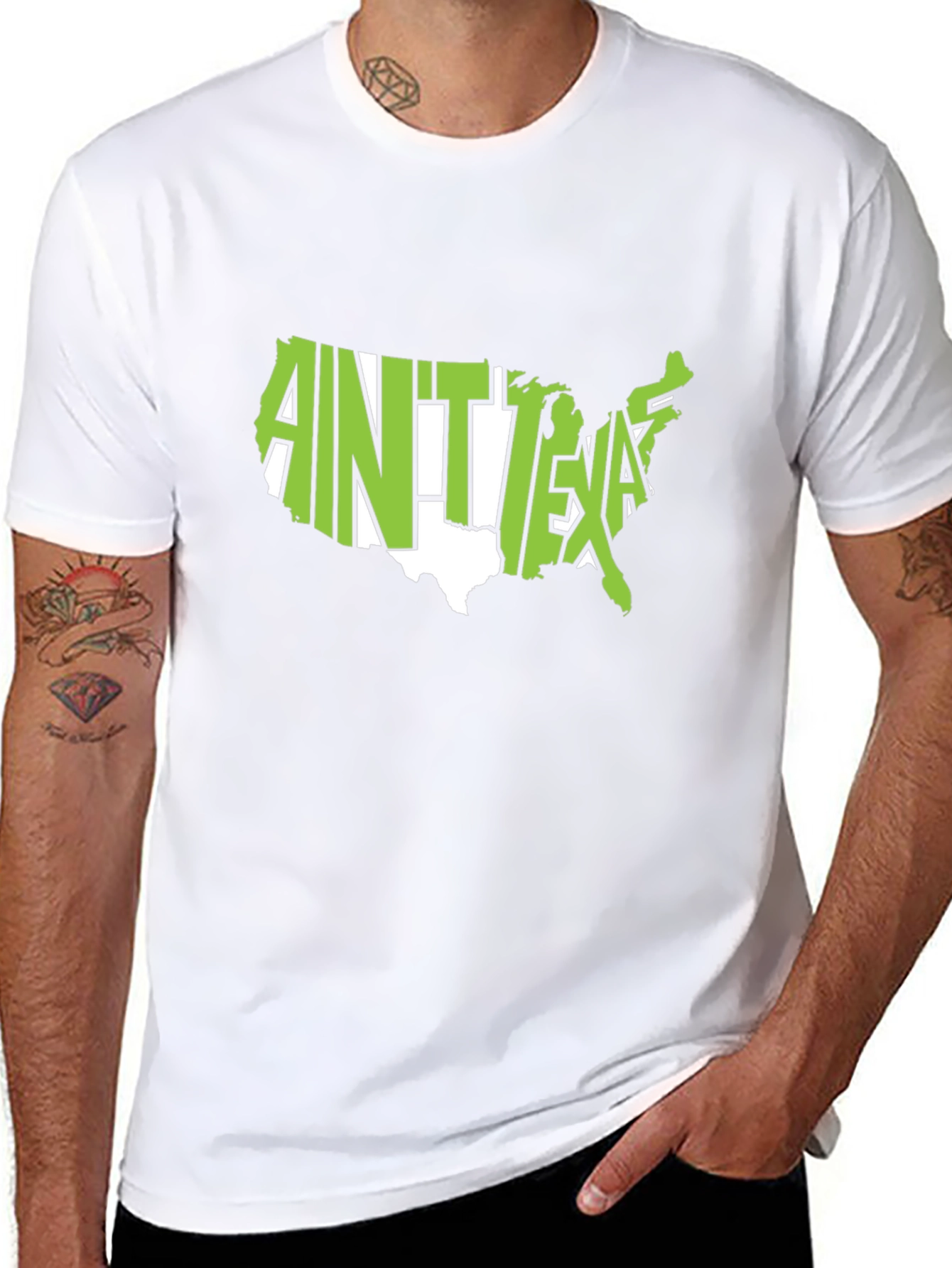 Aint Texas USA Map Graphic T-Shirt
