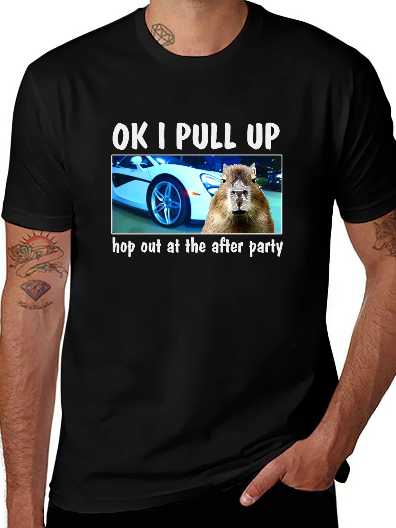 OK I PULL UP Capybara T-Shirt