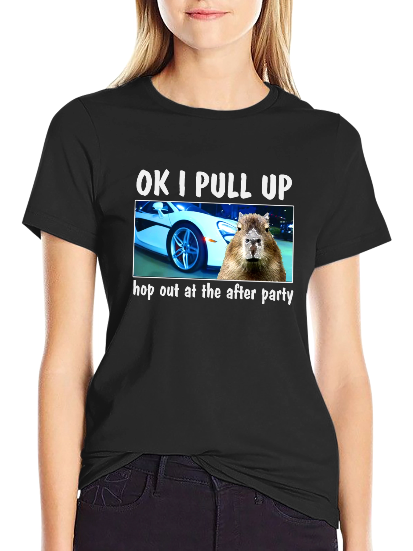 OK I PULL UP Capybara T-Shirt