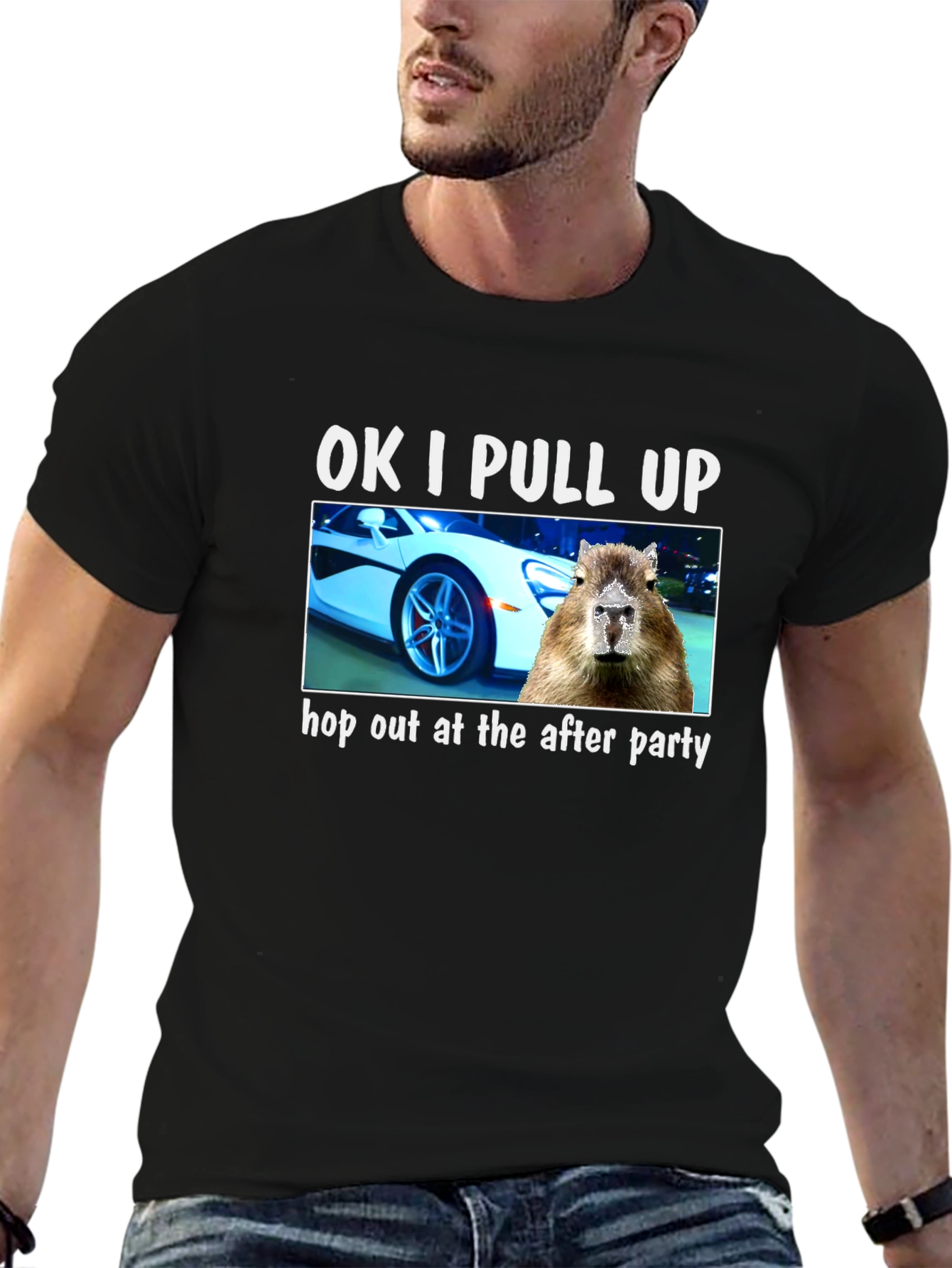 OK I PULL UP Capybara T-Shirt