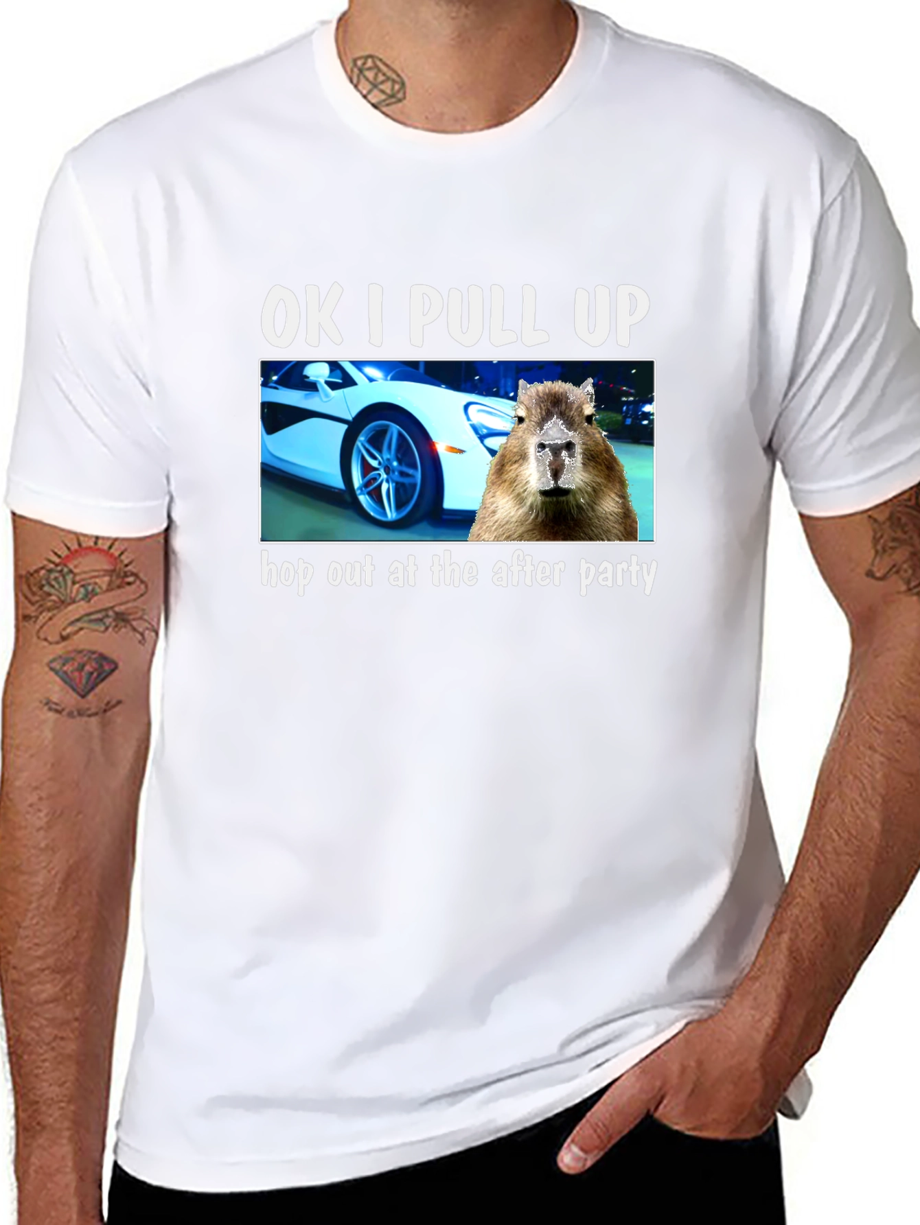 OK I PULL UP Capybara T-Shirt