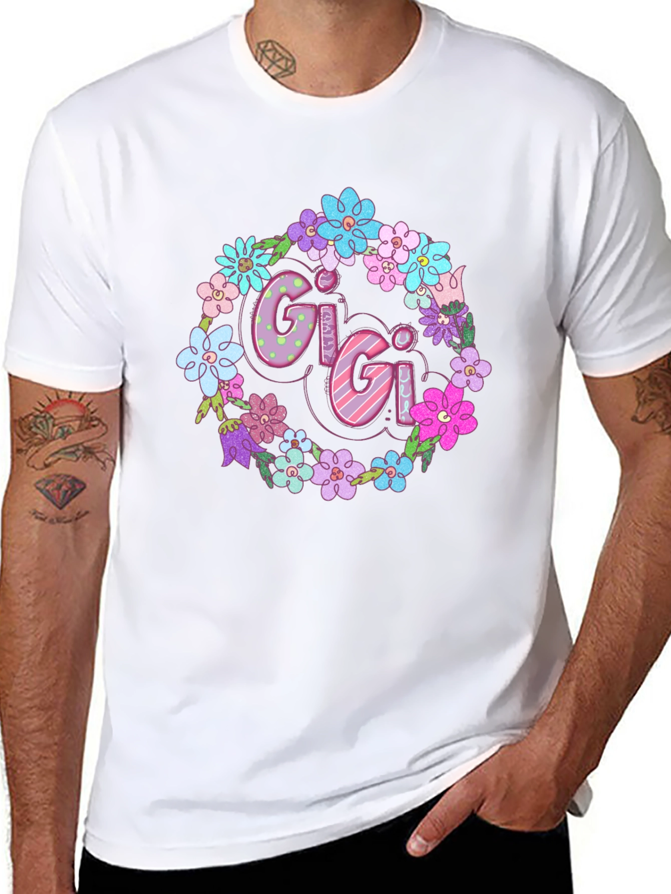 Gigi Floral Wreath Graphic T-Shirt