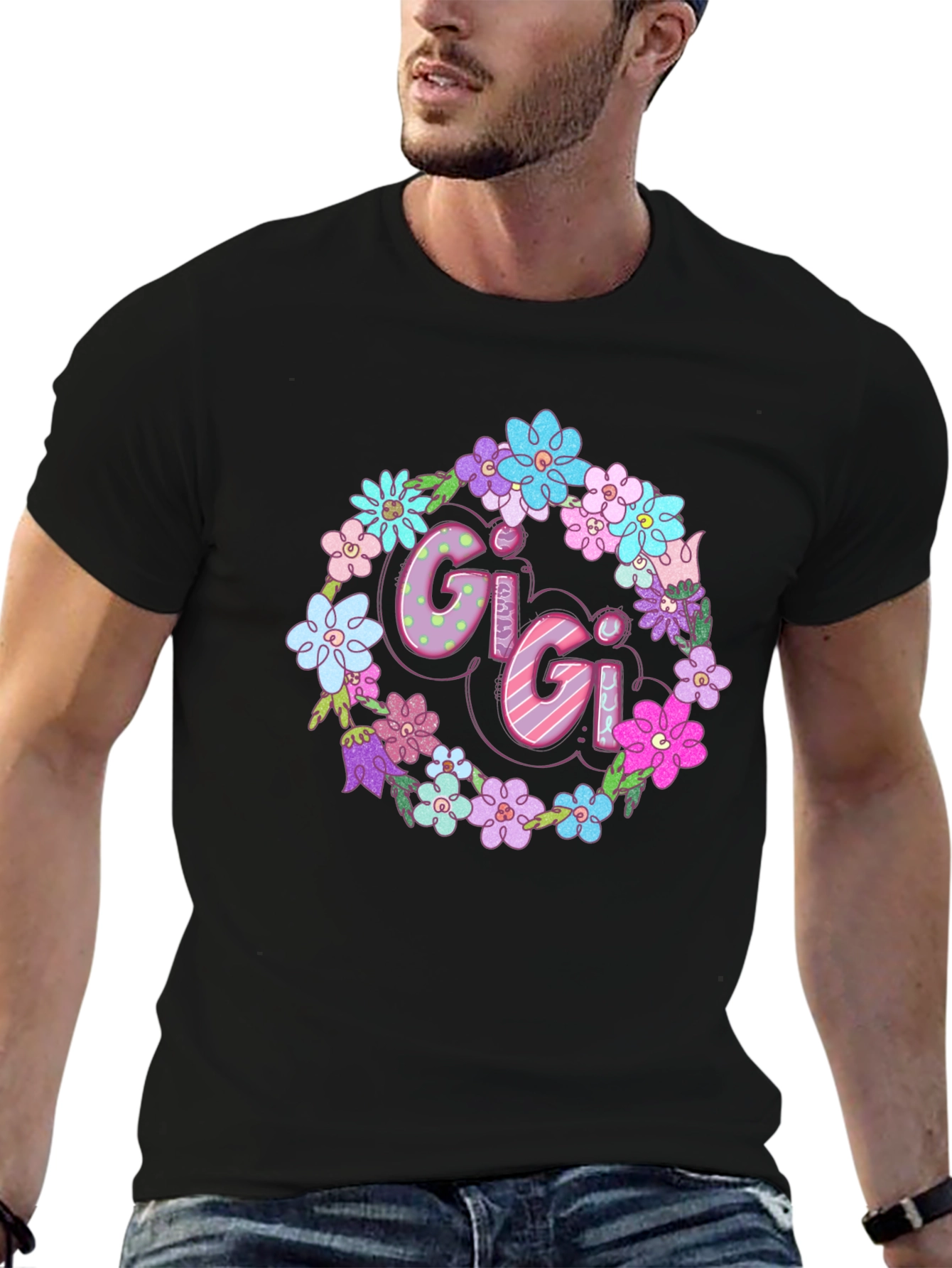 Gigi Floral Wreath Graphic T-Shirt