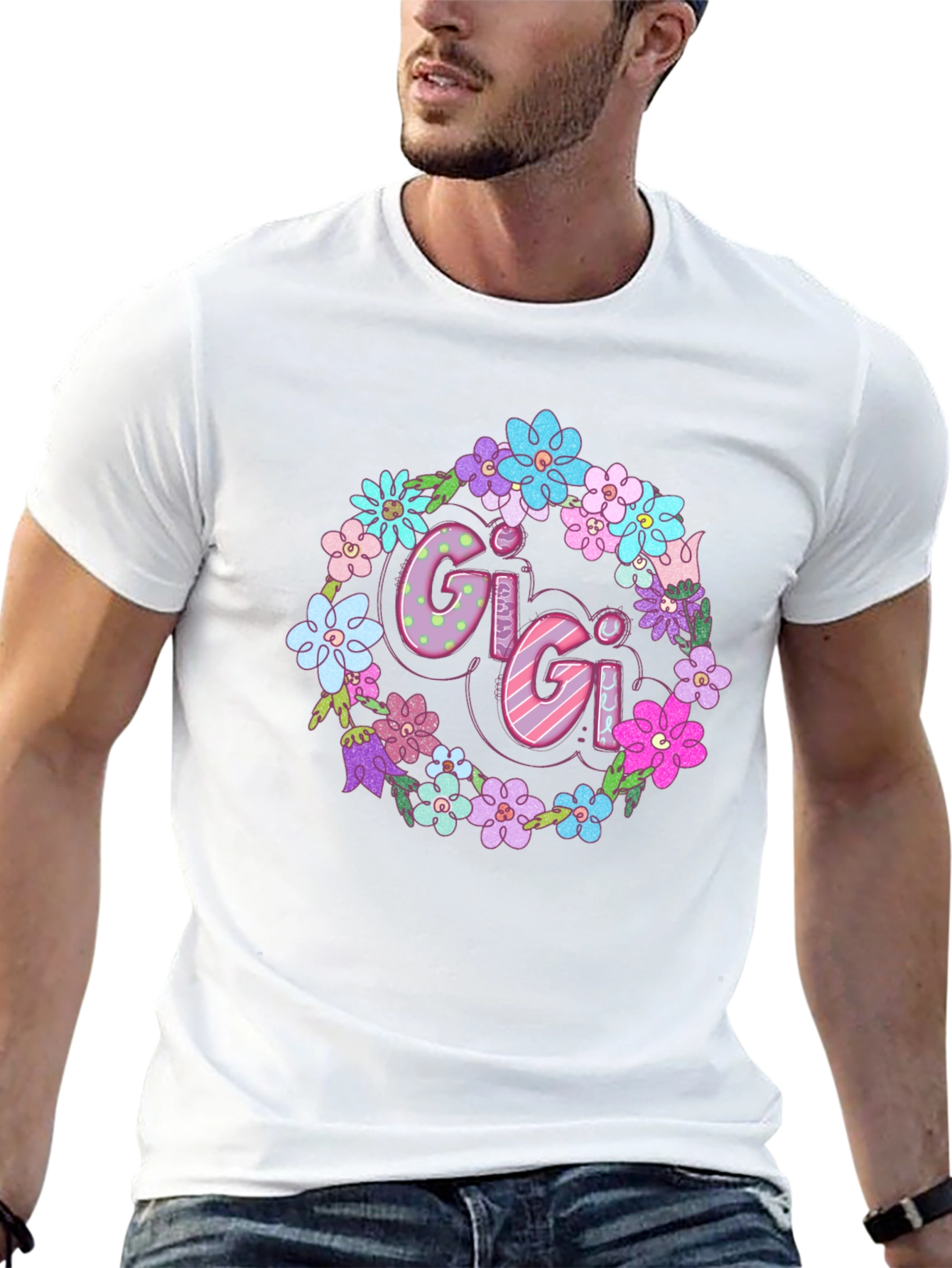 Gigi Floral Wreath Graphic T-Shirt