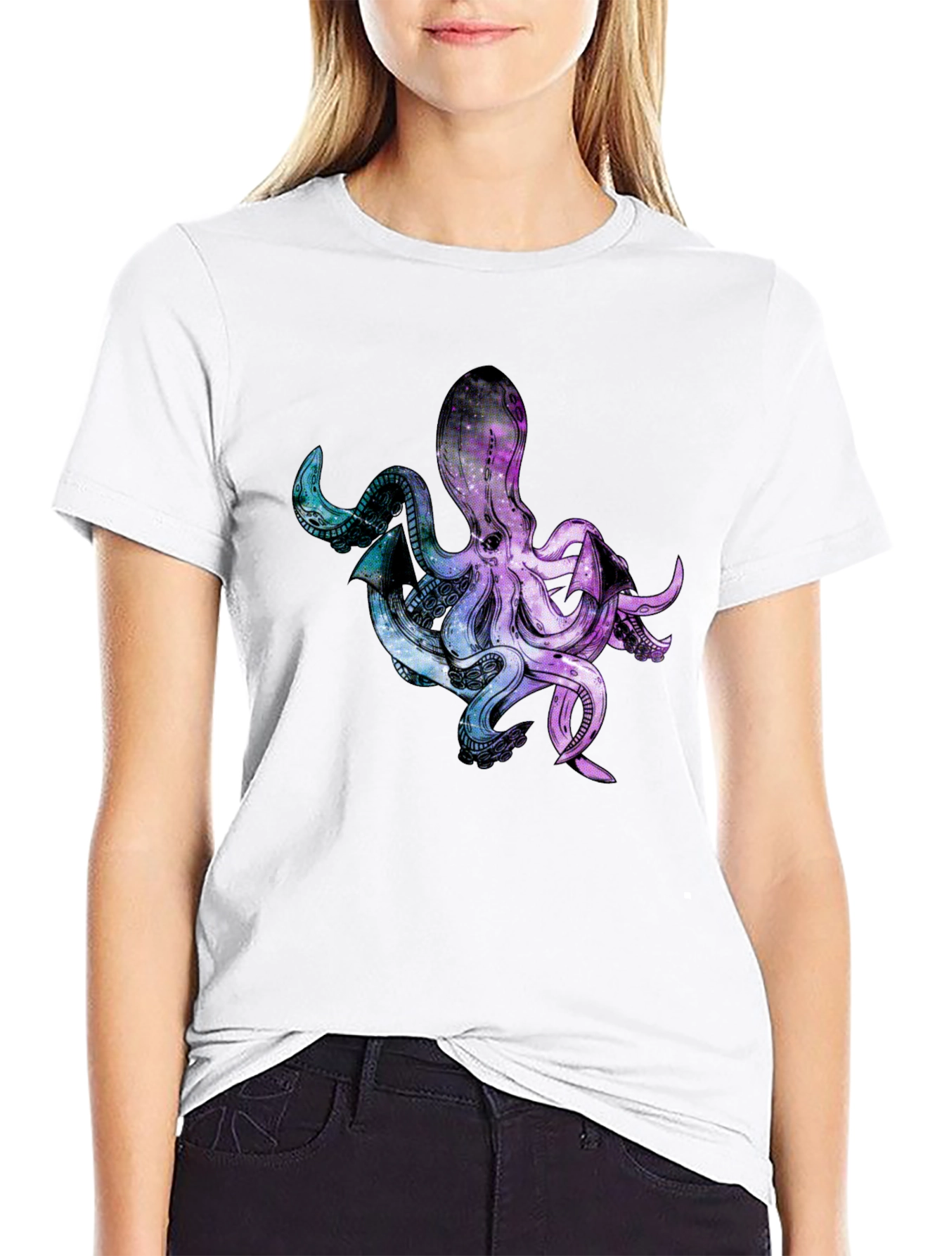Cosmic Octopus Graphic T-Shirt