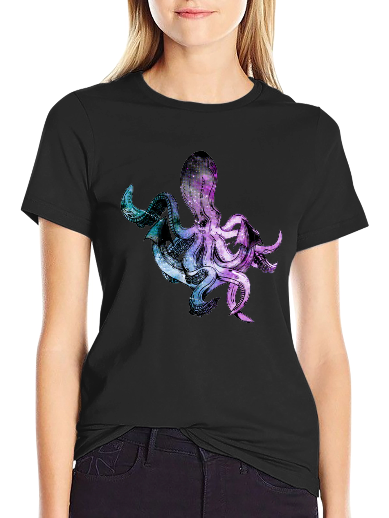 Cosmic Octopus Graphic T-Shirt