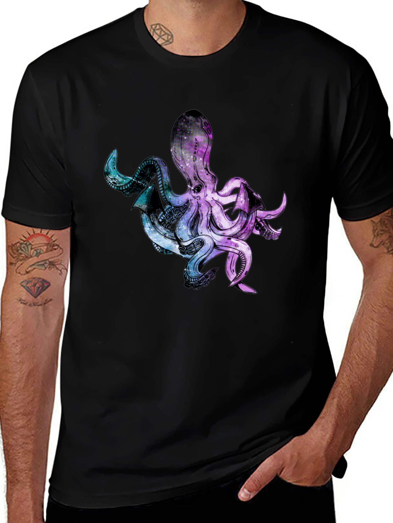 Cosmic Octopus Graphic T-Shirt