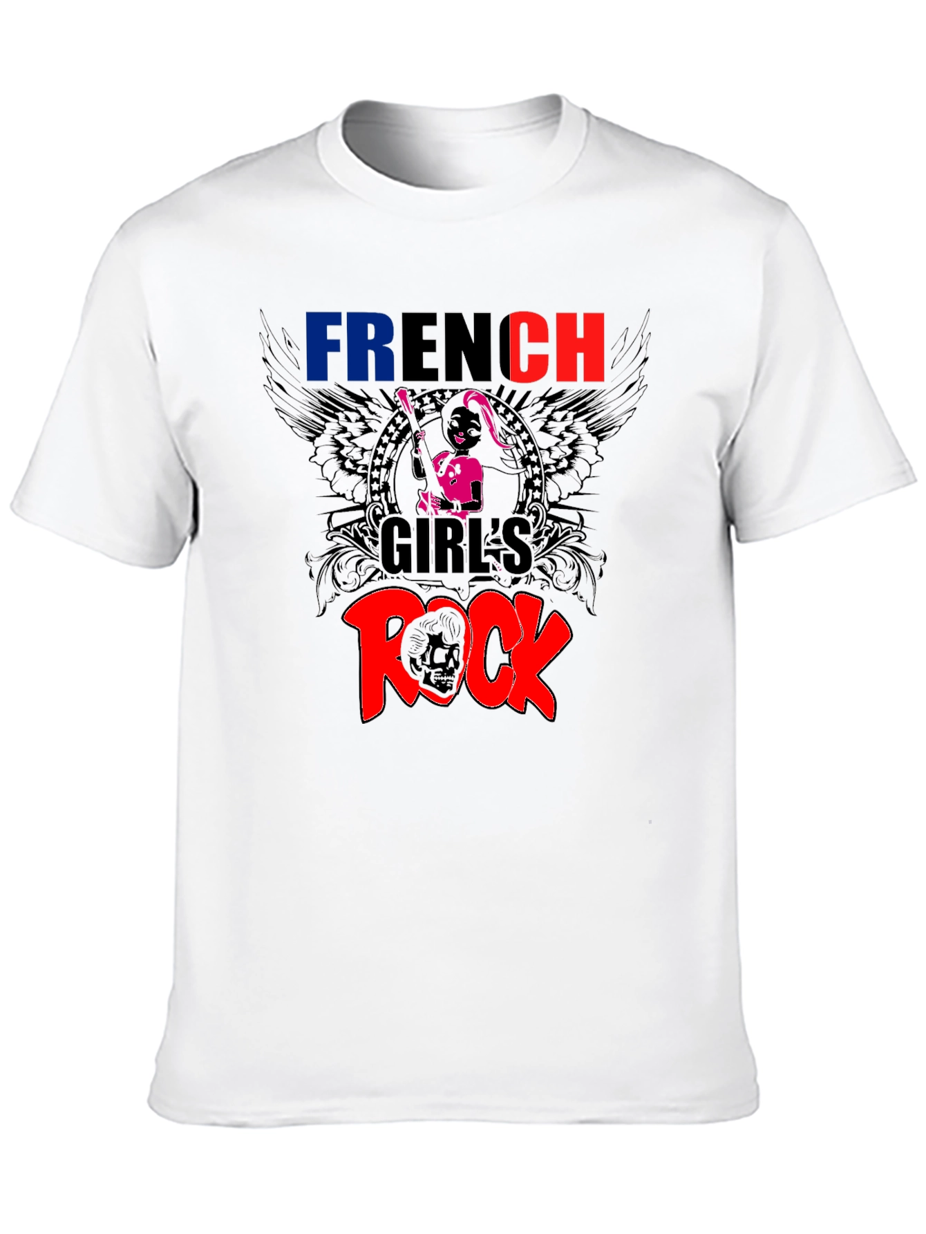 French Girls Rock T-Shirt - Black Graphic Tee