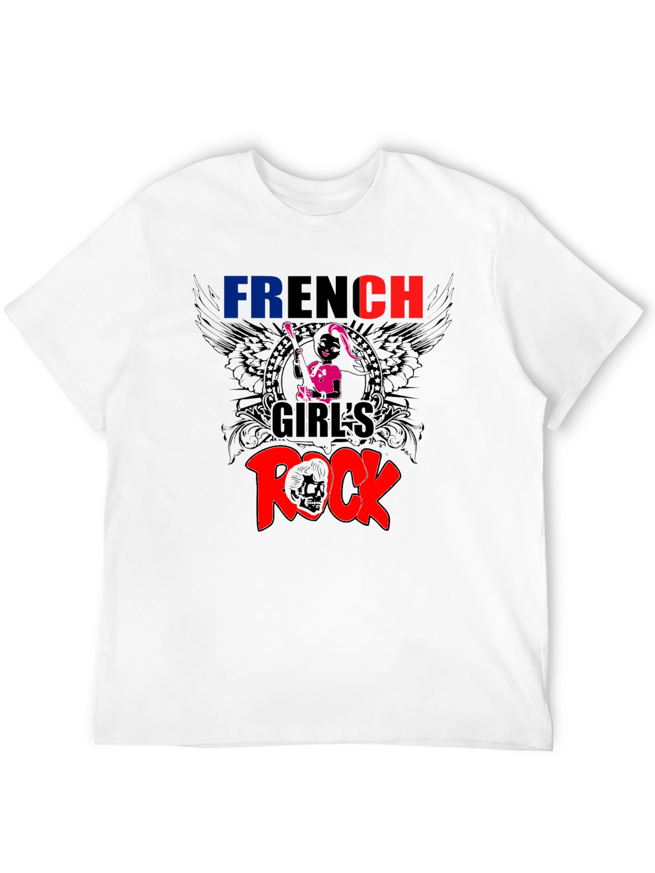French Girls Rock T-Shirt - Black Graphic Tee