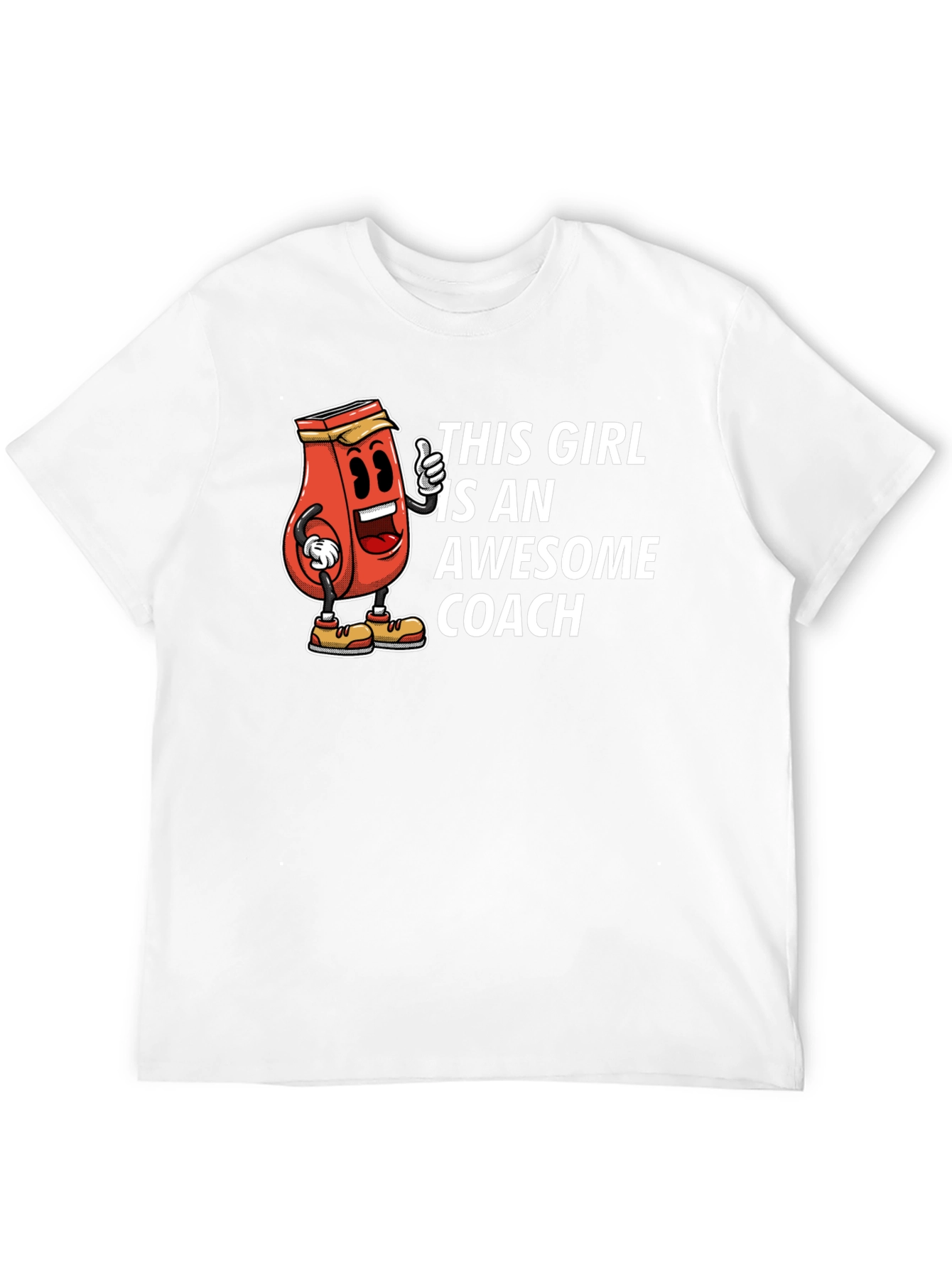 Awesome Coach T-Shirt - Funny Ketchup Girl Design