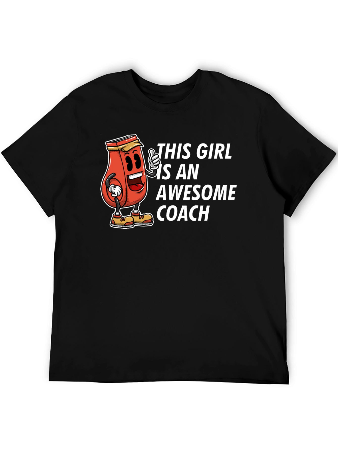 Awesome Coach T-Shirt - Funny Ketchup Girl Design