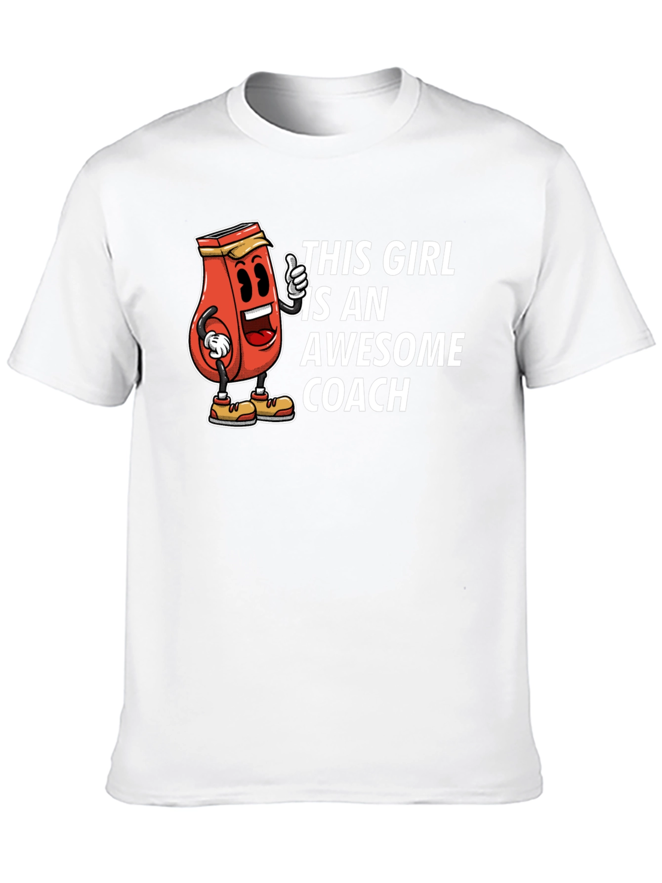 Awesome Coach T-Shirt - Funny Ketchup Girl Design