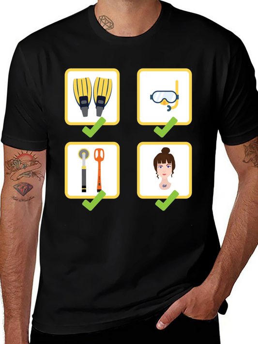 Diving Checklist T-Shirt - Dive Essentials Tee