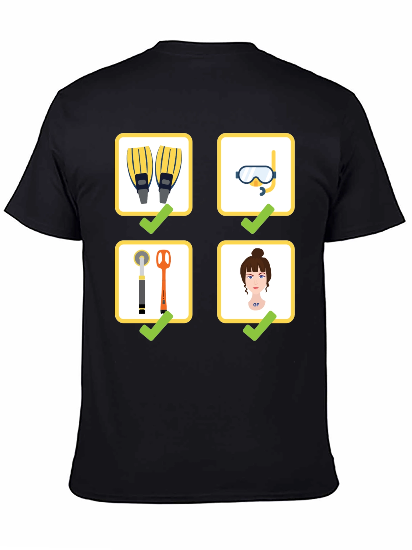 Diving Checklist T-Shirt - Dive Essentials Tee
