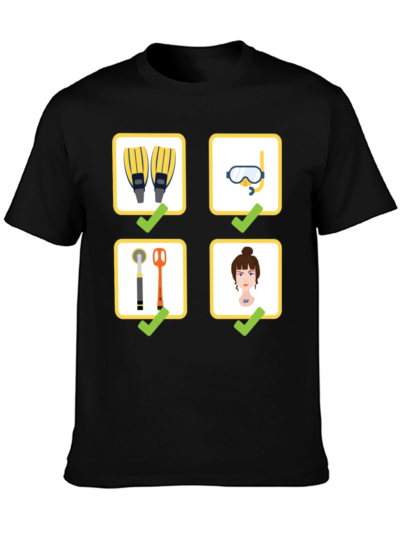 Diving Checklist T-Shirt - Dive Essentials Tee