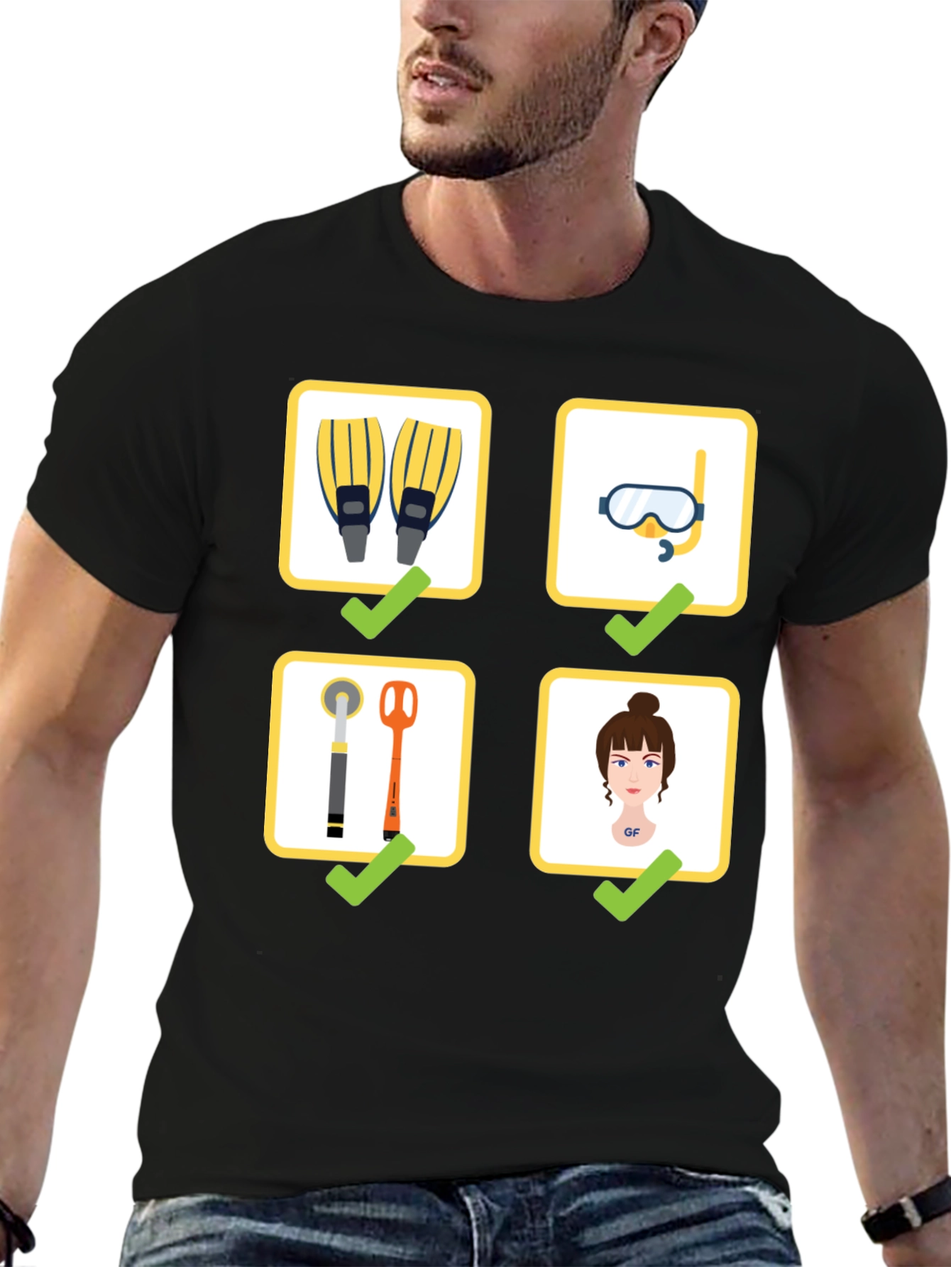 Diving Checklist T-Shirt - Dive Essentials Tee
