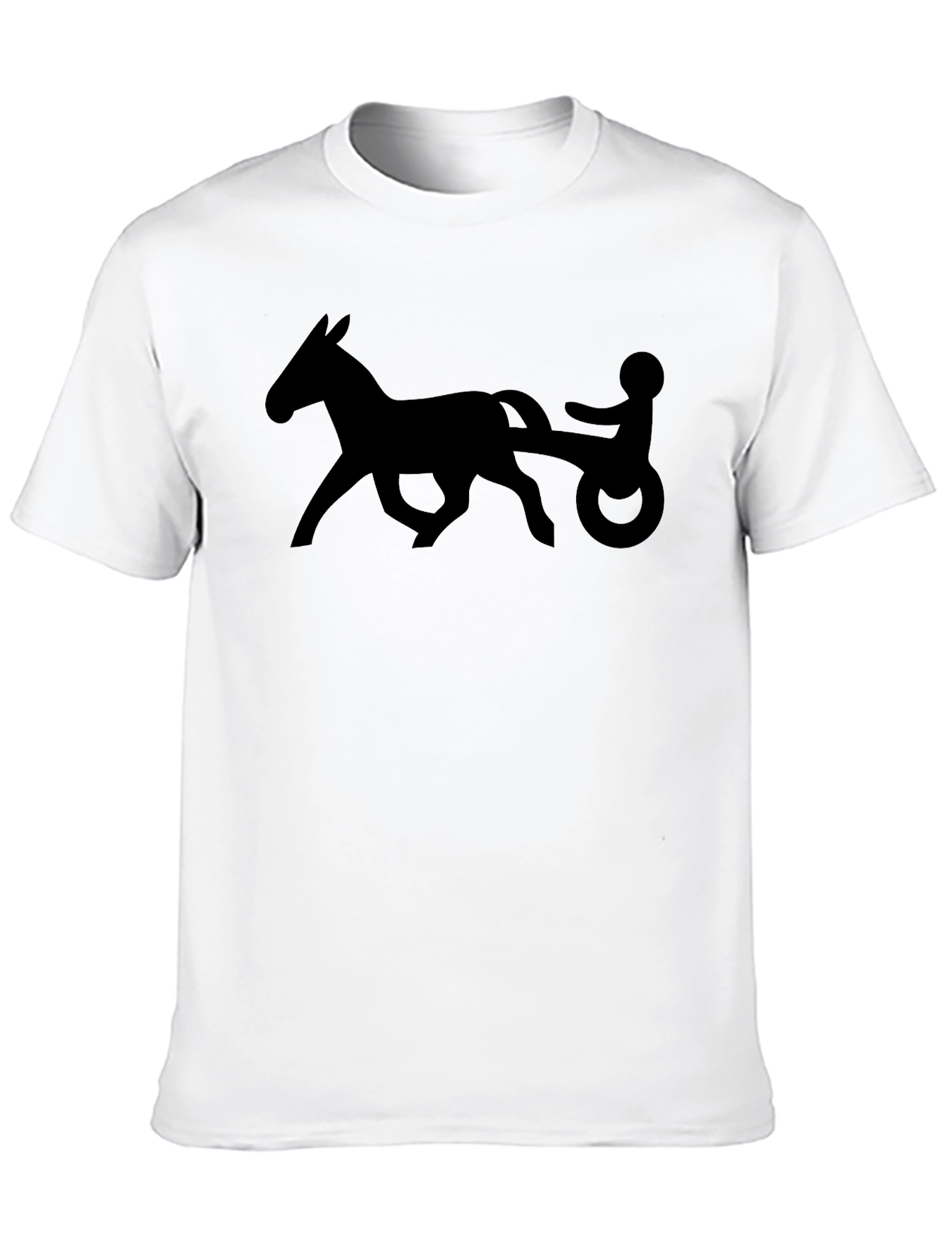 Horse and Buggy Graphic T-Shirt - Black