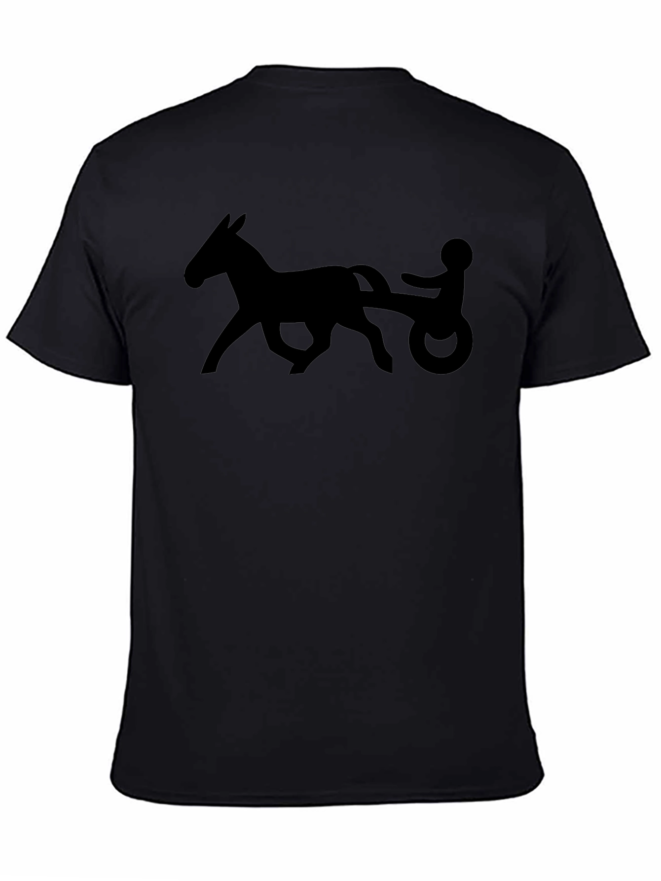 Horse and Buggy Graphic T-Shirt - Black