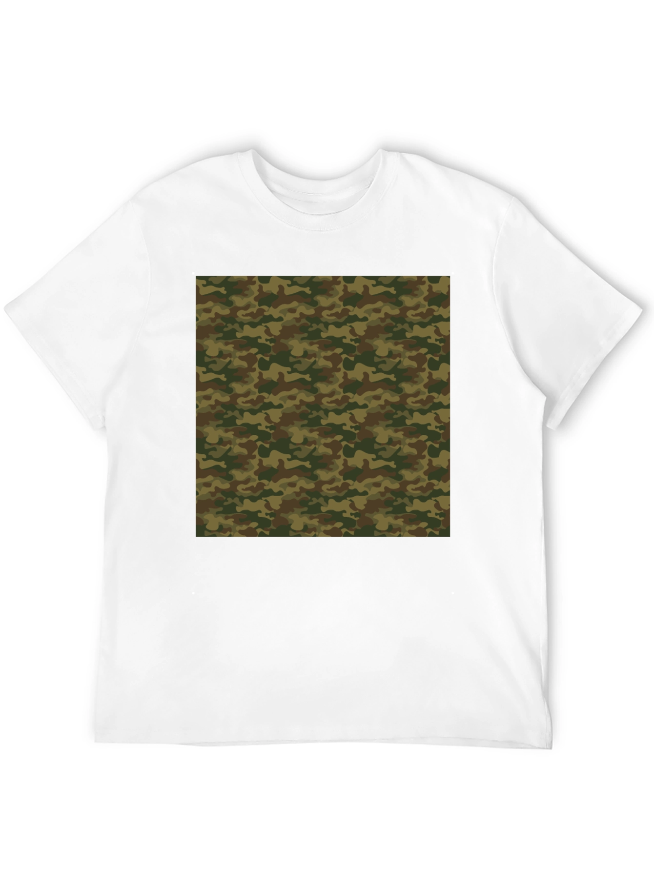 Camo Pattern Black T-Shirt - Stylish Casual Wear