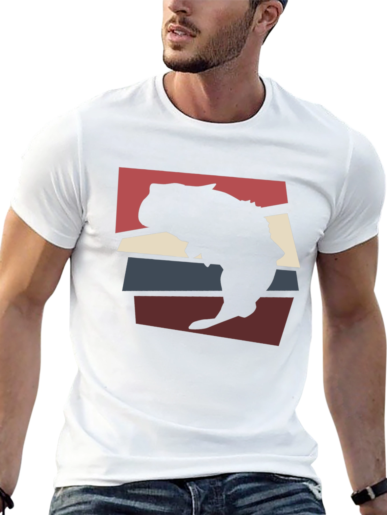 Retro Capybara Silhouette Graphic Tee