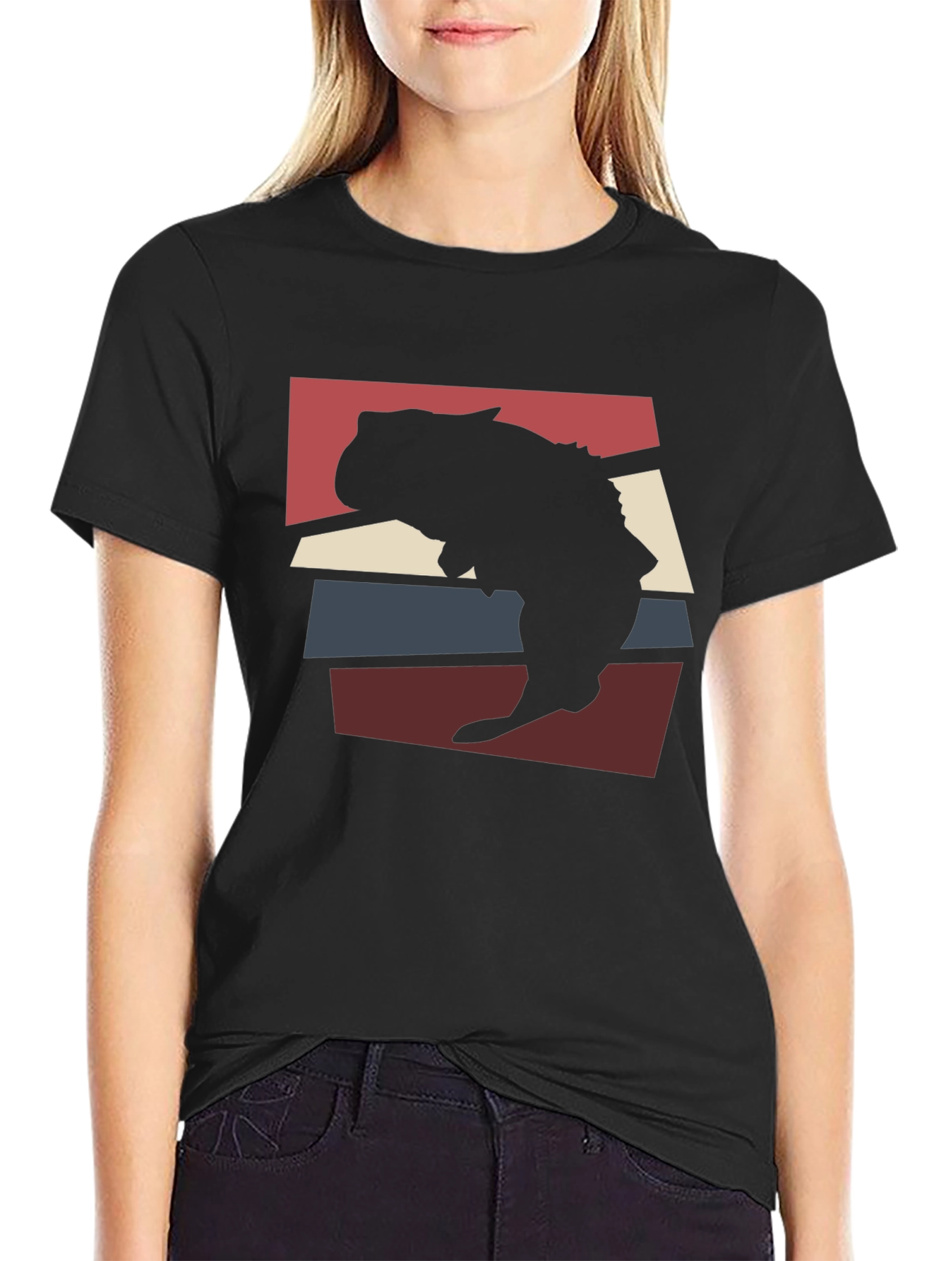 Retro Capybara Silhouette Graphic Tee