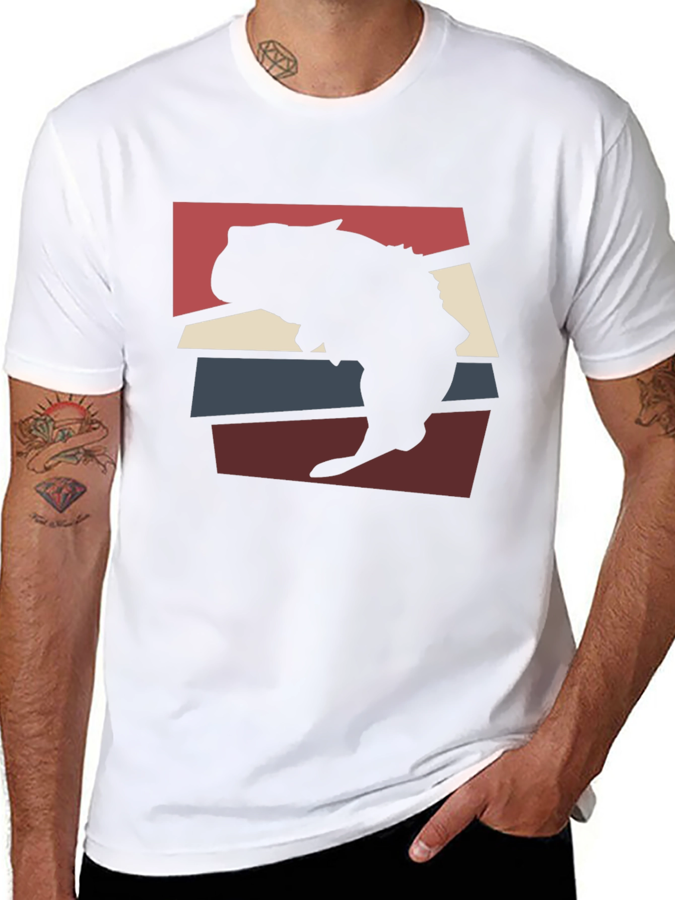 Retro Capybara Silhouette Graphic Tee