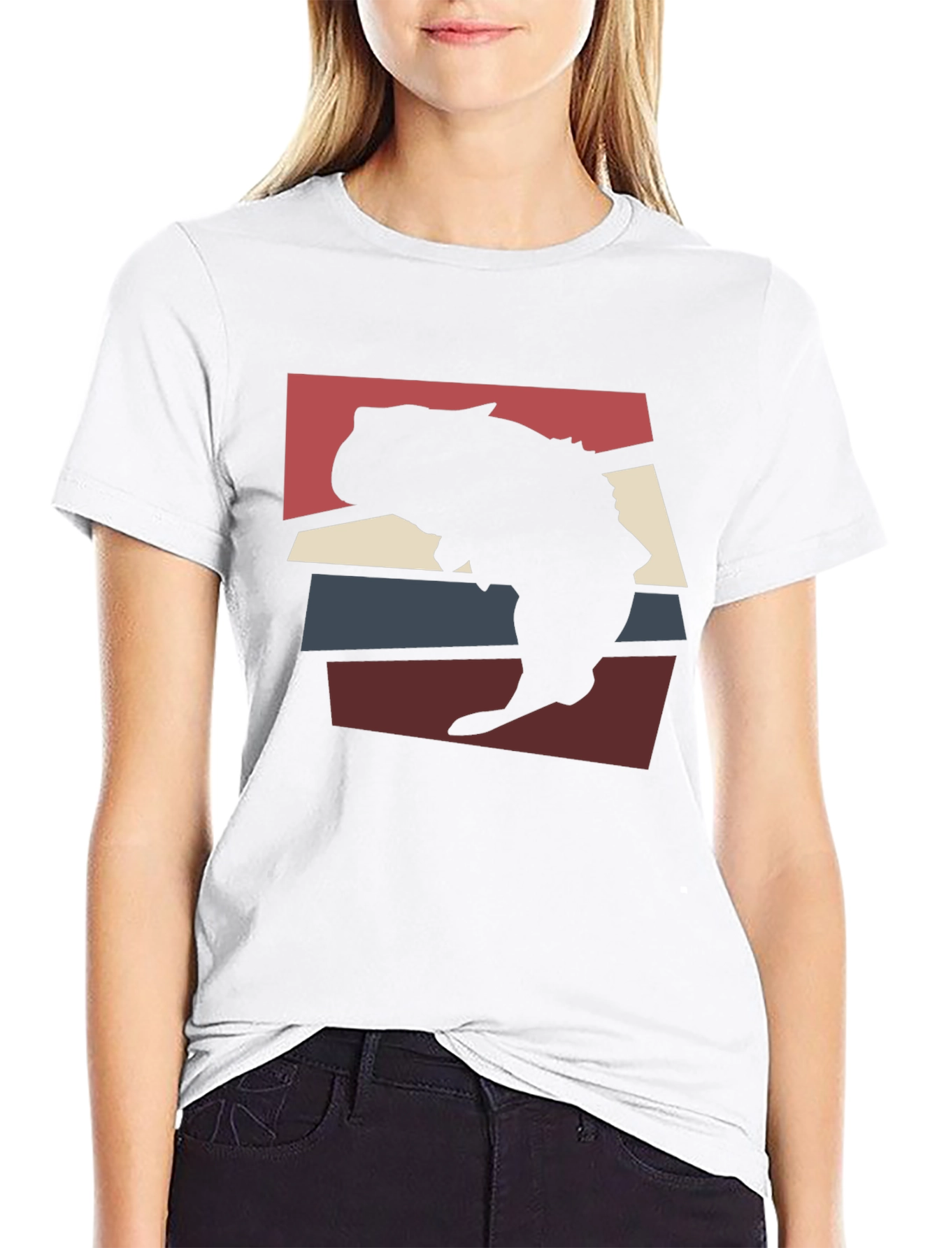 Retro Capybara Silhouette Graphic Tee