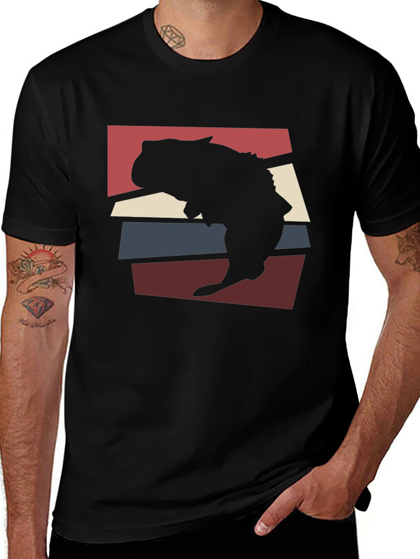 Retro Capybara Silhouette Graphic Tee