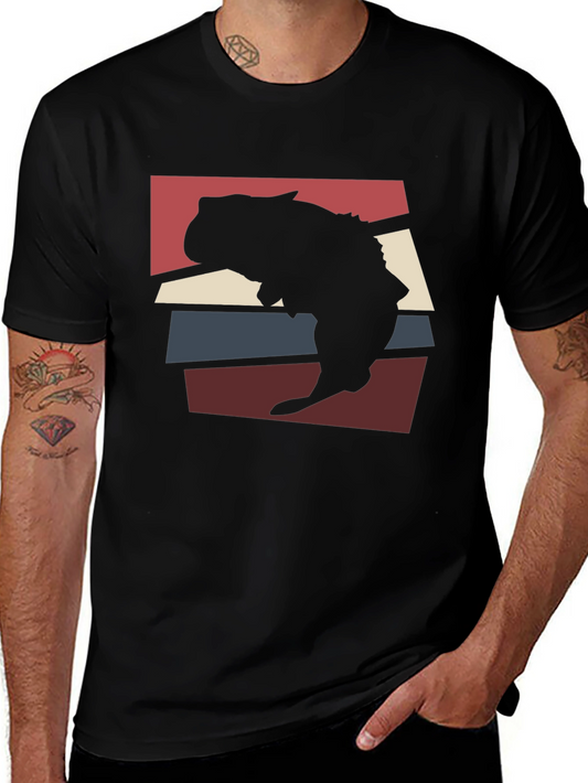Retro Capybara Silhouette Graphic Tee