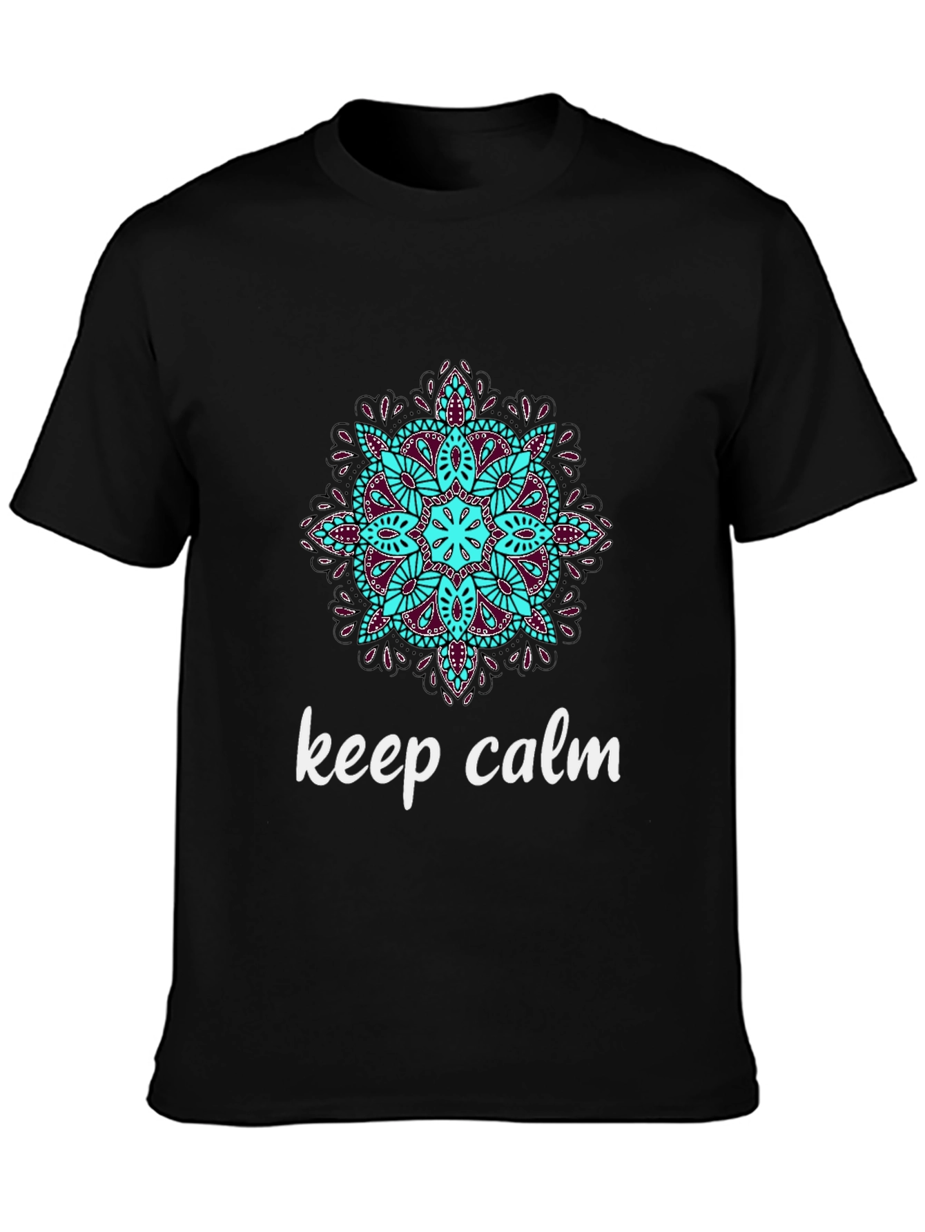 Keep Calm Mandala T-Shirt - Relaxed Fit Stylish Design