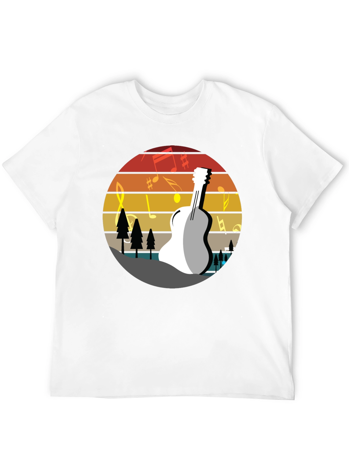 Guitar Sunset T-Shirt - Music Lover Tee