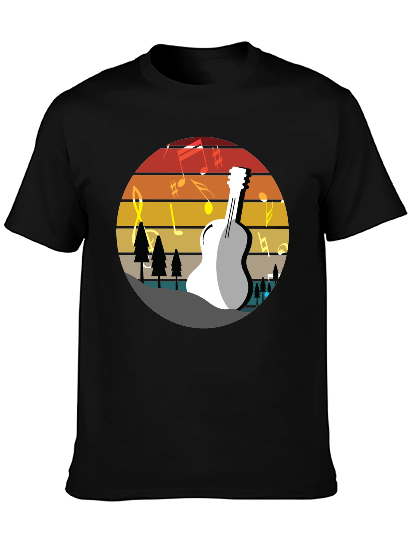 Guitar Sunset T-Shirt - Music Lover Tee