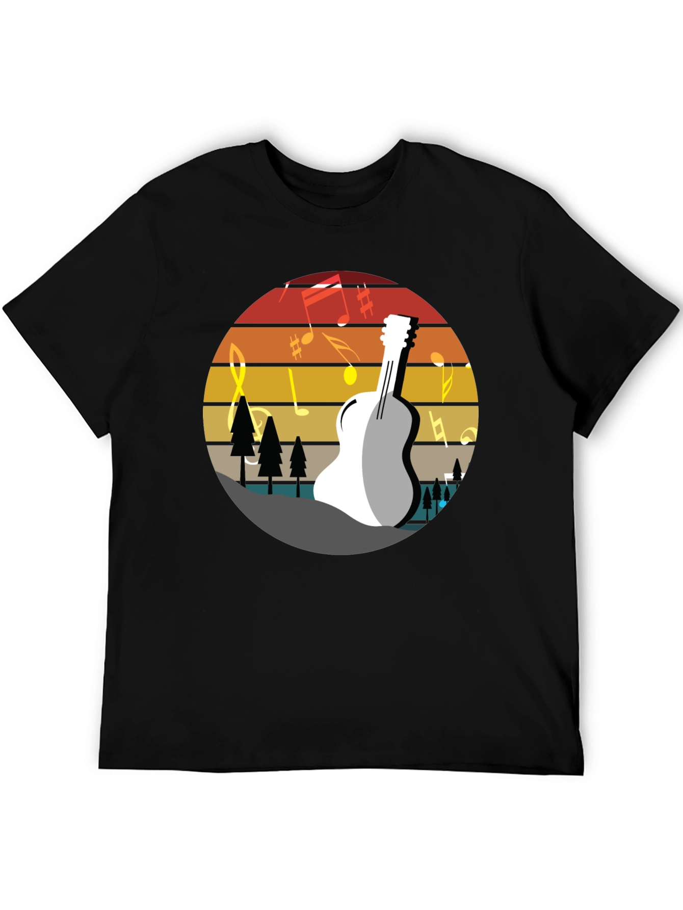 Guitar Sunset T-Shirt - Music Lover Tee