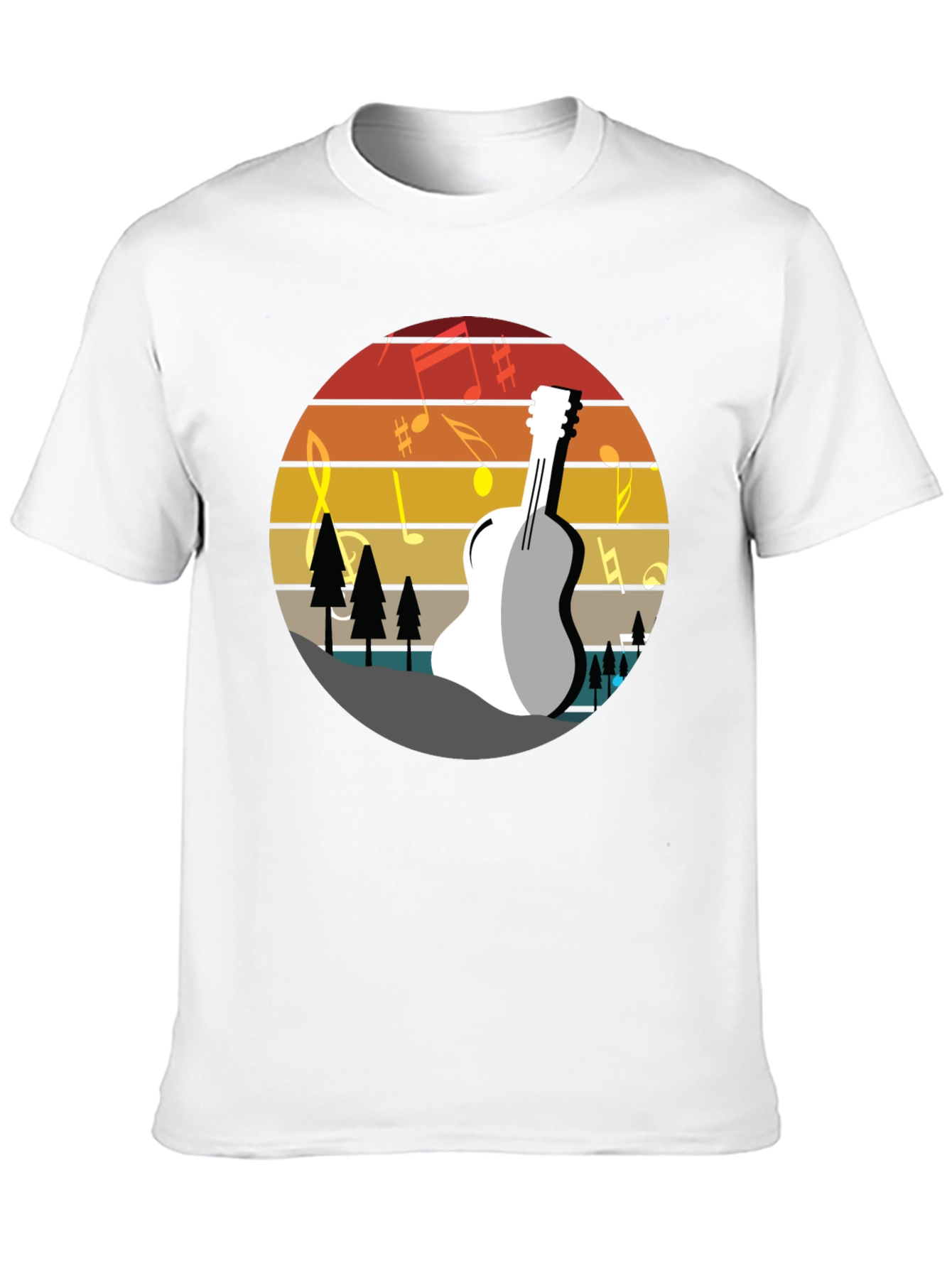 Guitar Sunset T-Shirt - Music Lover Tee