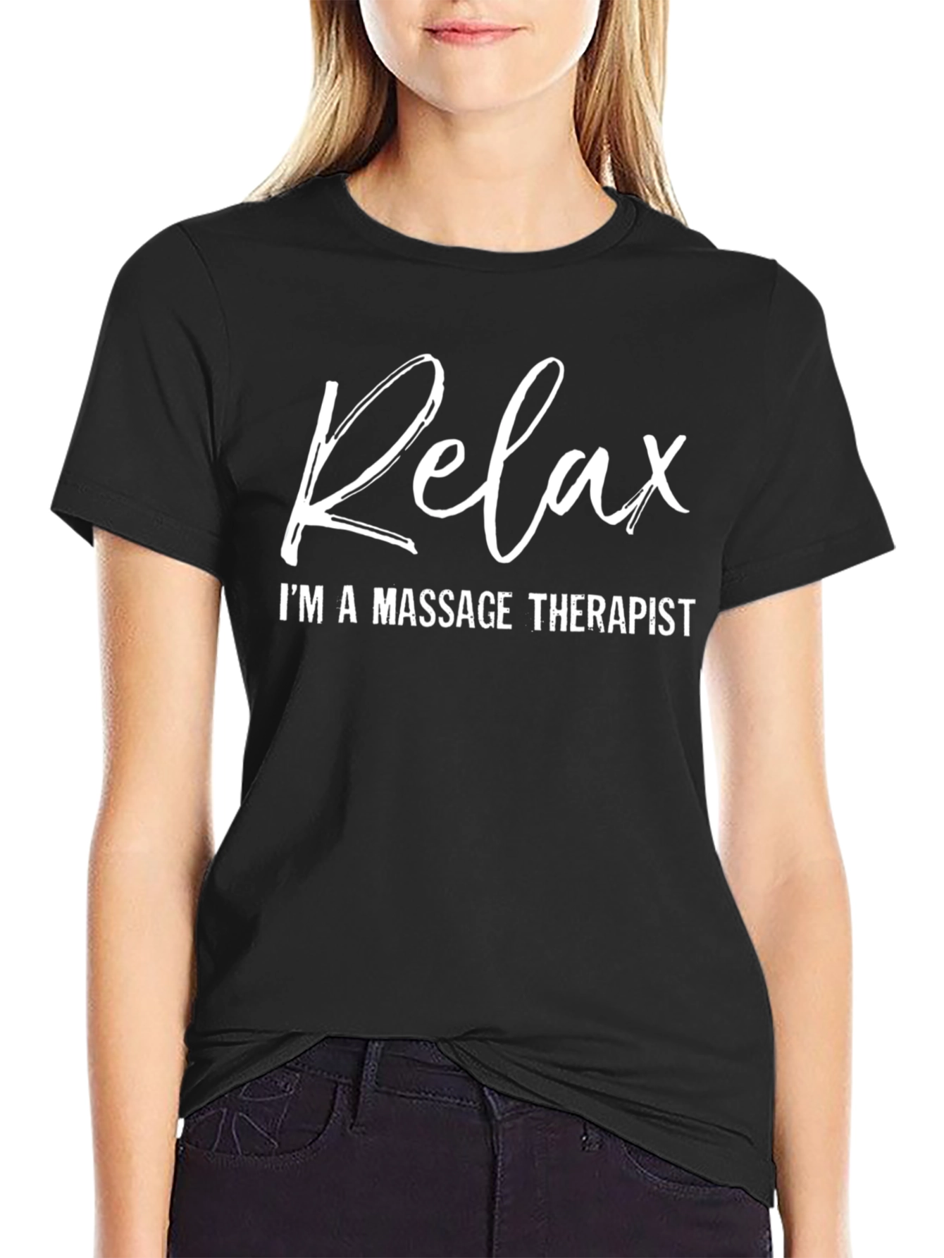 Relax Massage Therapist T-Shirt - Black
