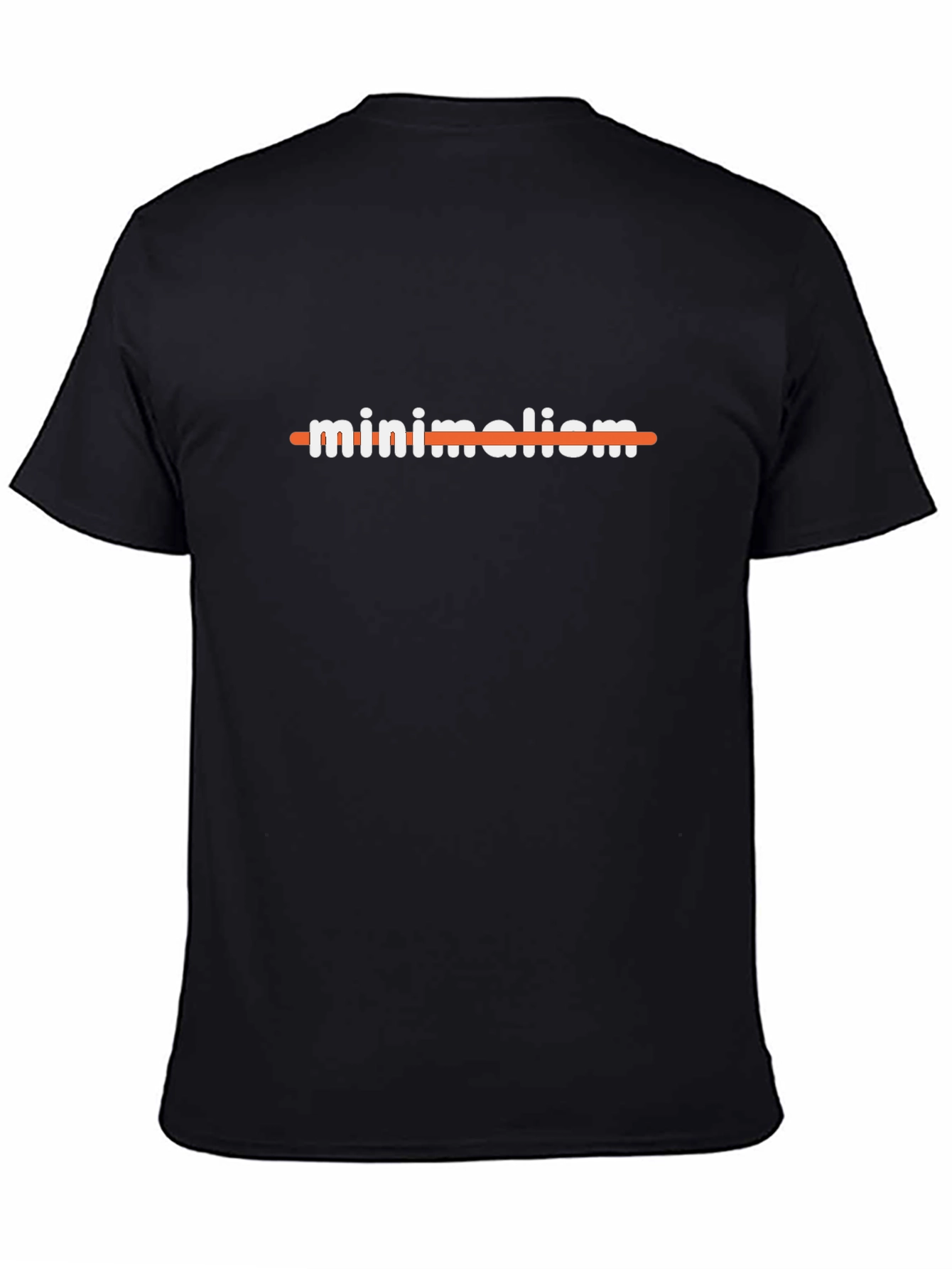 Minimalism Graphic Tee - Stylish Black Cotton T-Shirt