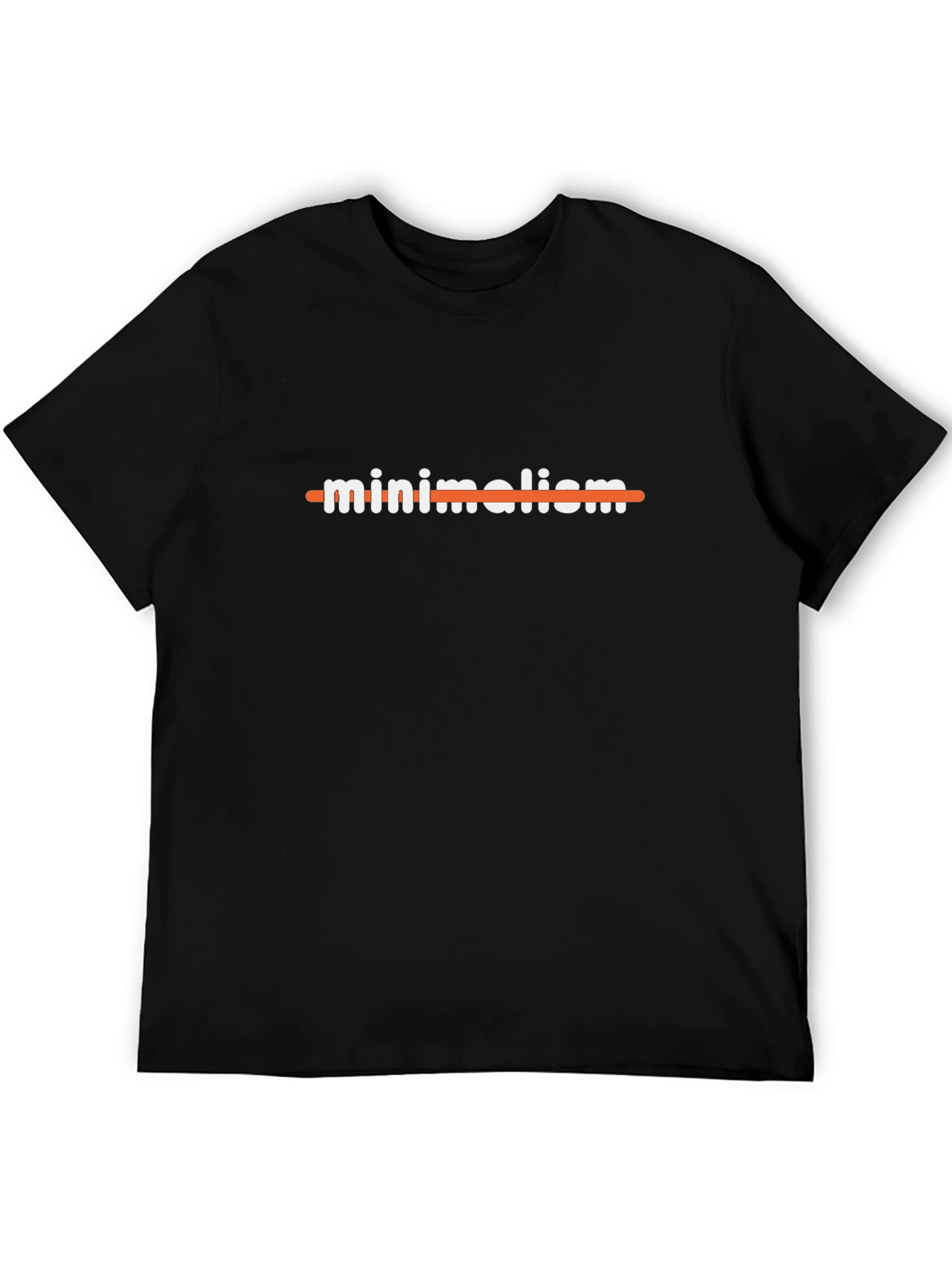 Minimalism Graphic Tee - Stylish Black Cotton T-Shirt