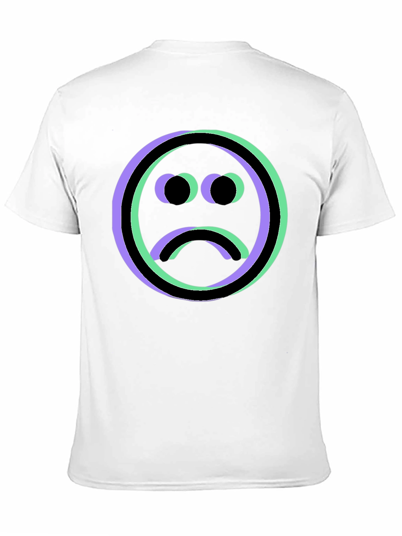 Sad Face Graphic Tee - Black Unisex T-Shirt