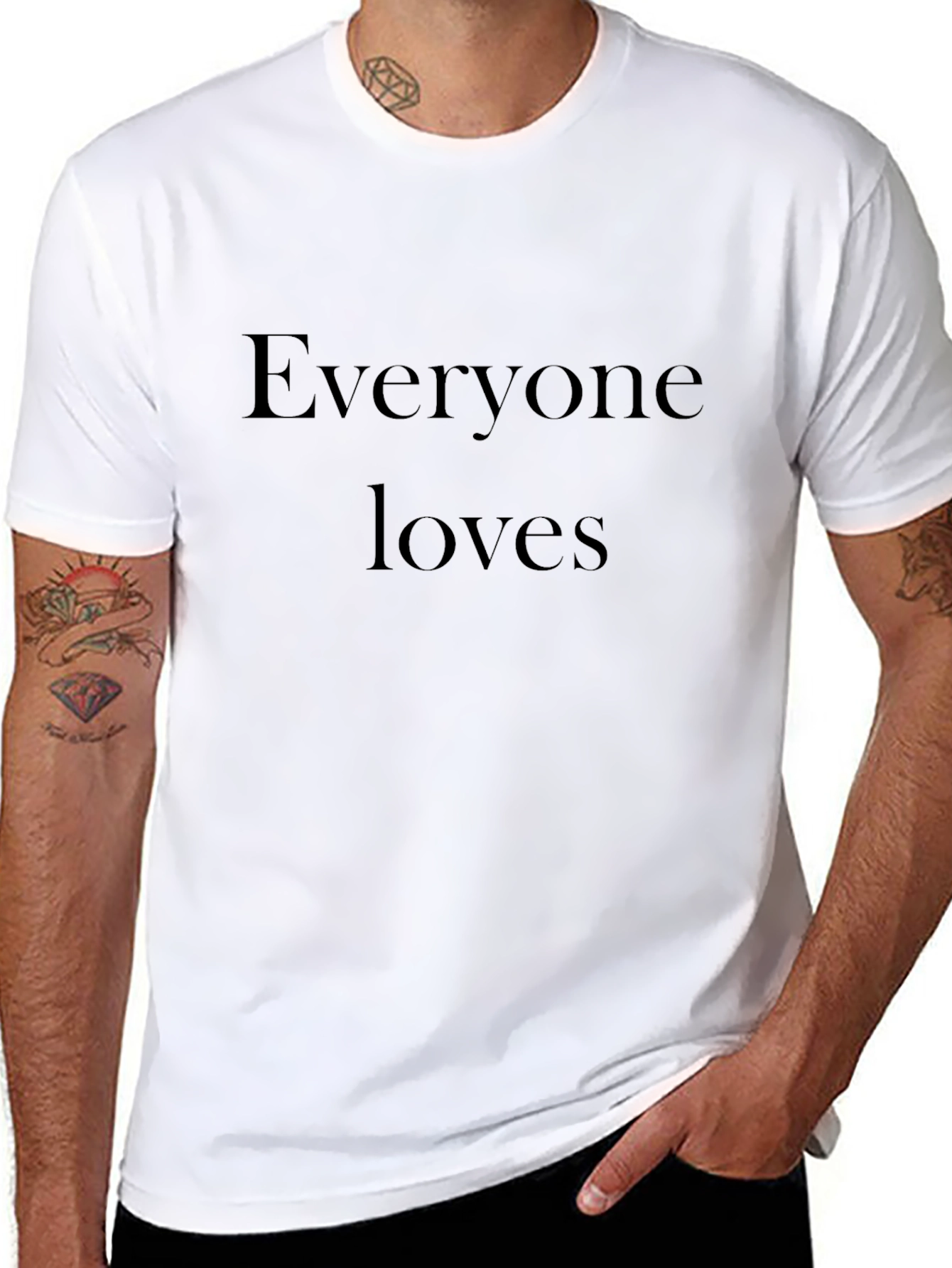 Everyone Loves Black T-Shirt - Classic Casual Wear