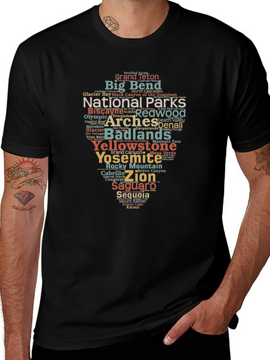 National Park Word Art T-Shirt