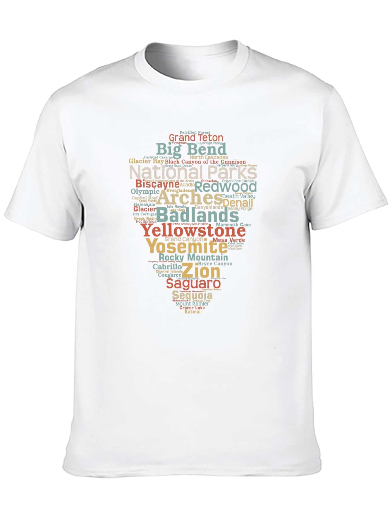 National Park Word Art T-Shirt