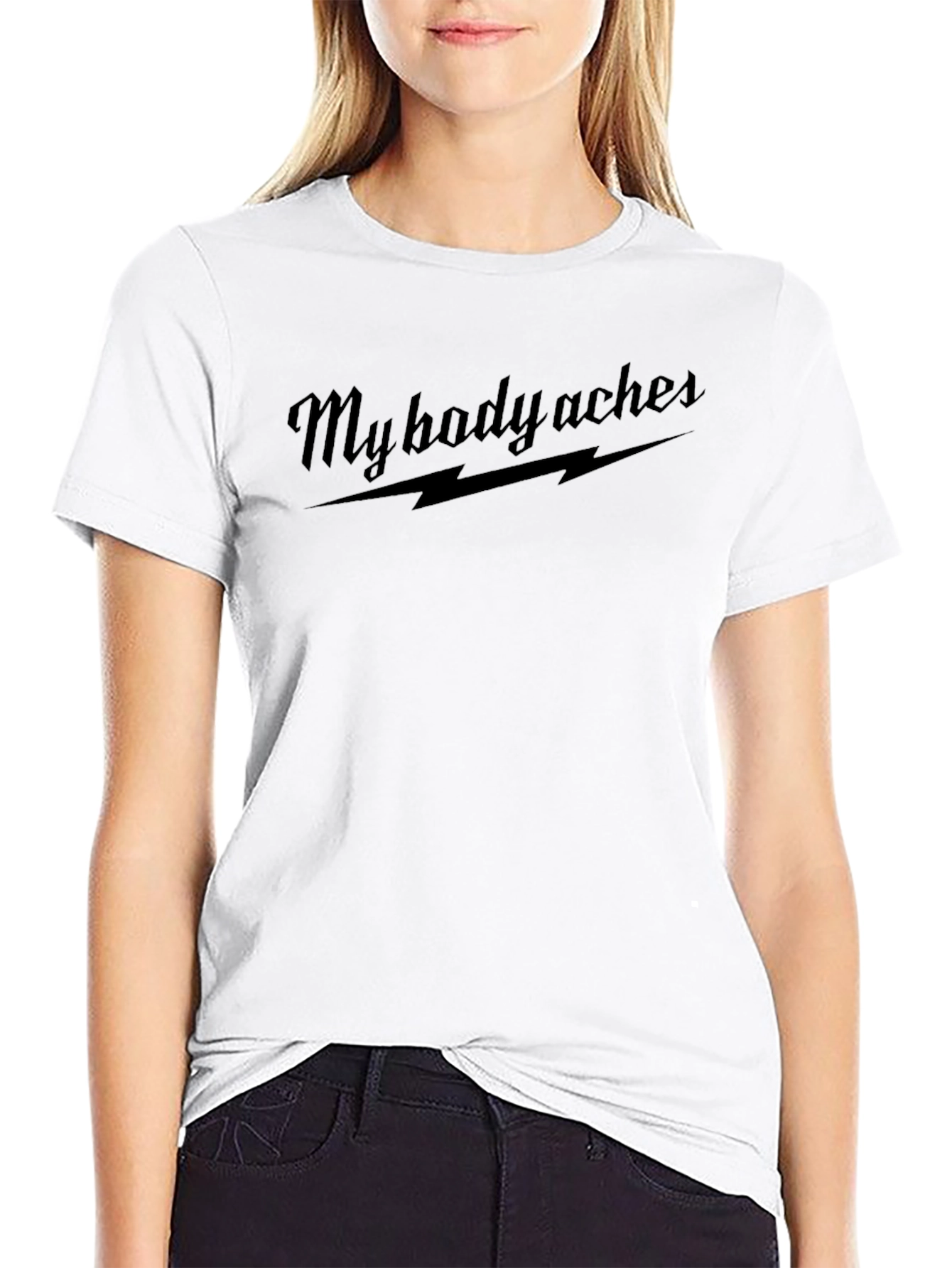 My Body Aches Black Graphic Tee Shirt